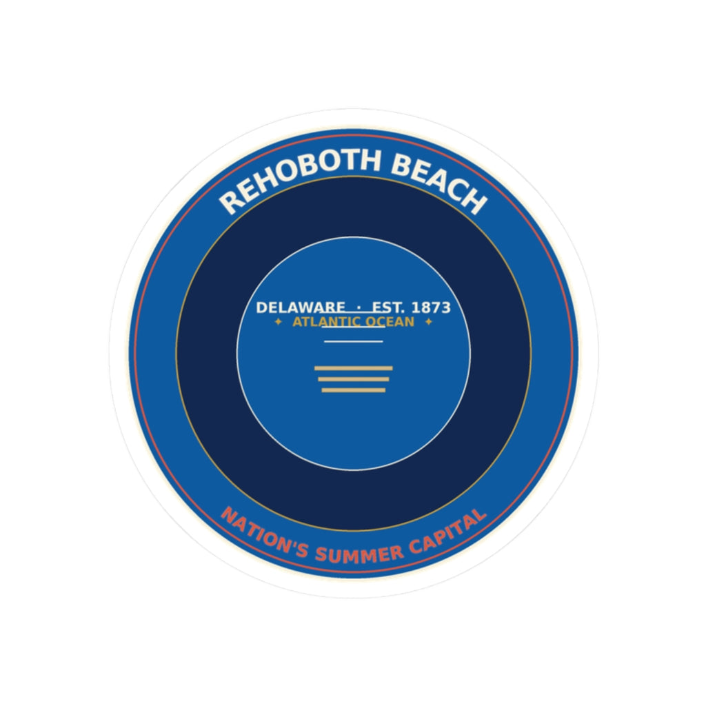 Rehoboth Beach Delaware Sticker | Vintage Boardwalk Badge