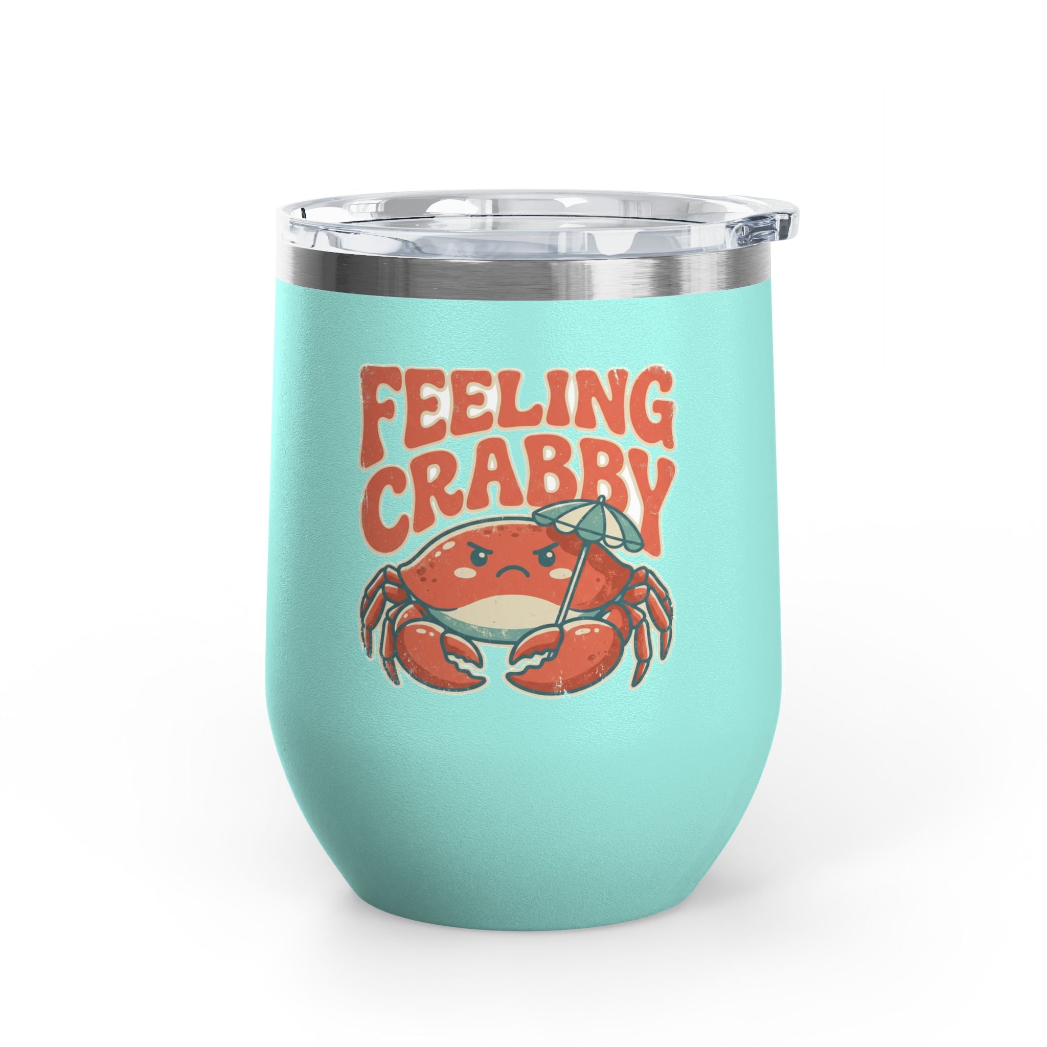 Feeling Crabby 12oz Slim Tumbler | Crab Beach Drinkware