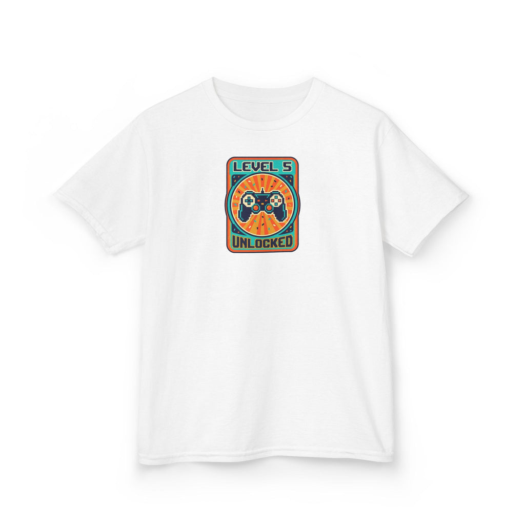 Level 5 Unlocked Birthday Shirt Gamer Kids Tee