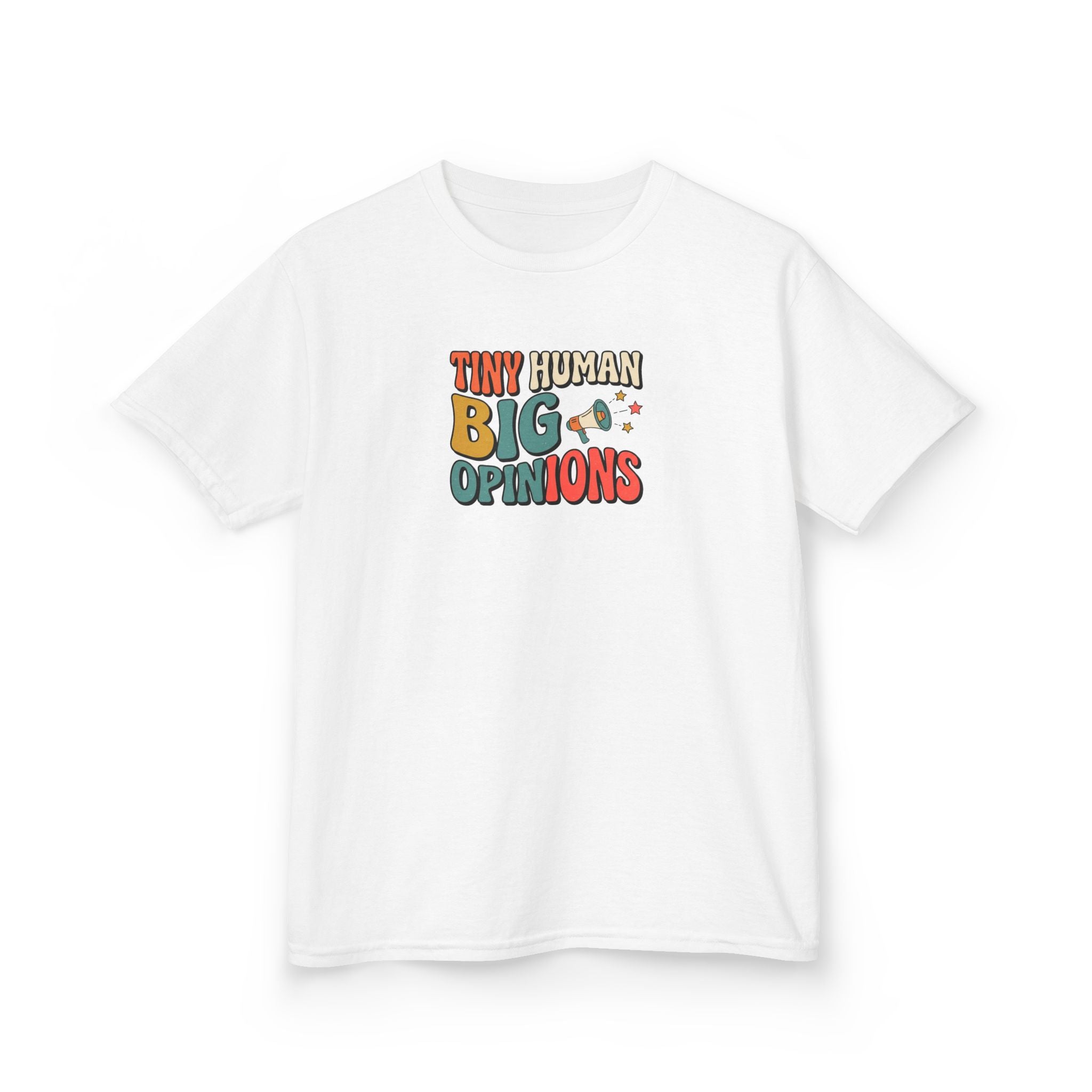 Tiny Human Big Opinions Shirt Funny Toddler Kids Tee