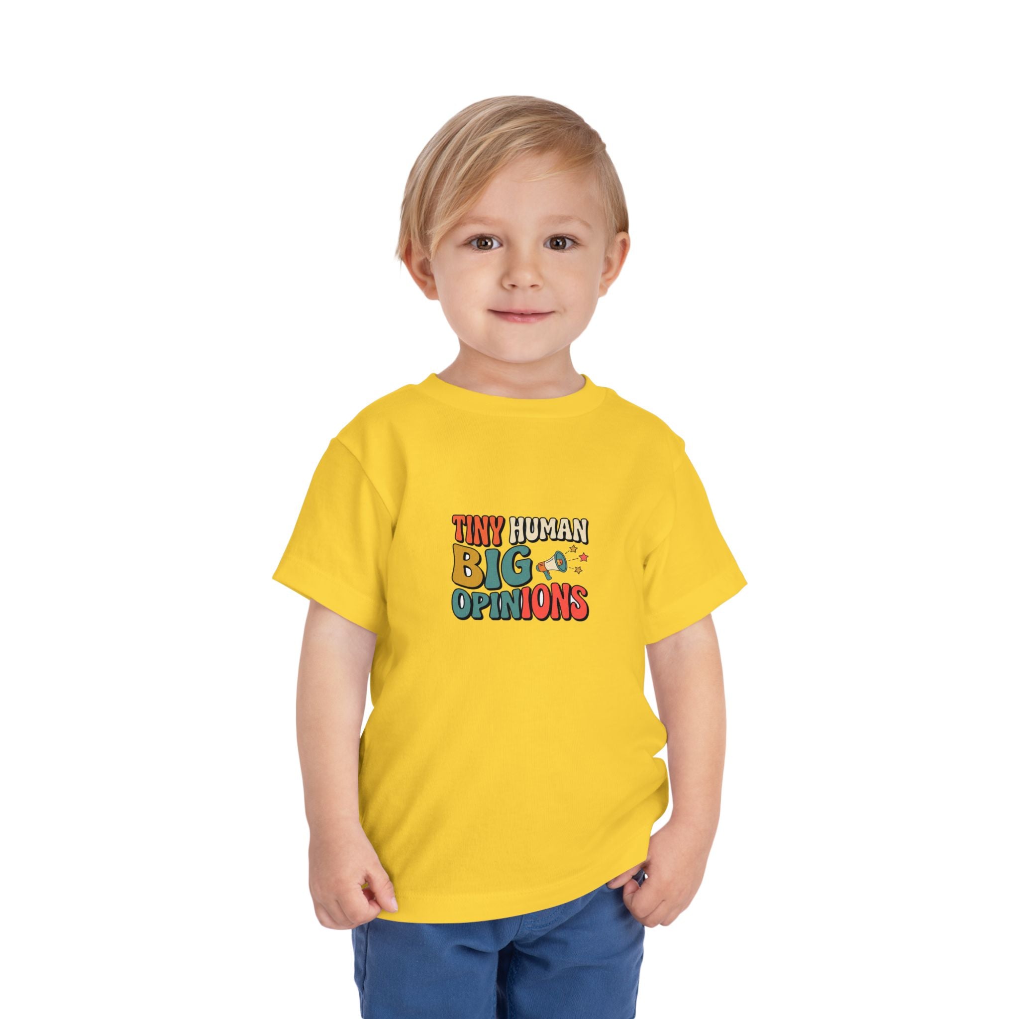 Tiny Human Big Opinions Toddler Shirt Funny Retro Tee