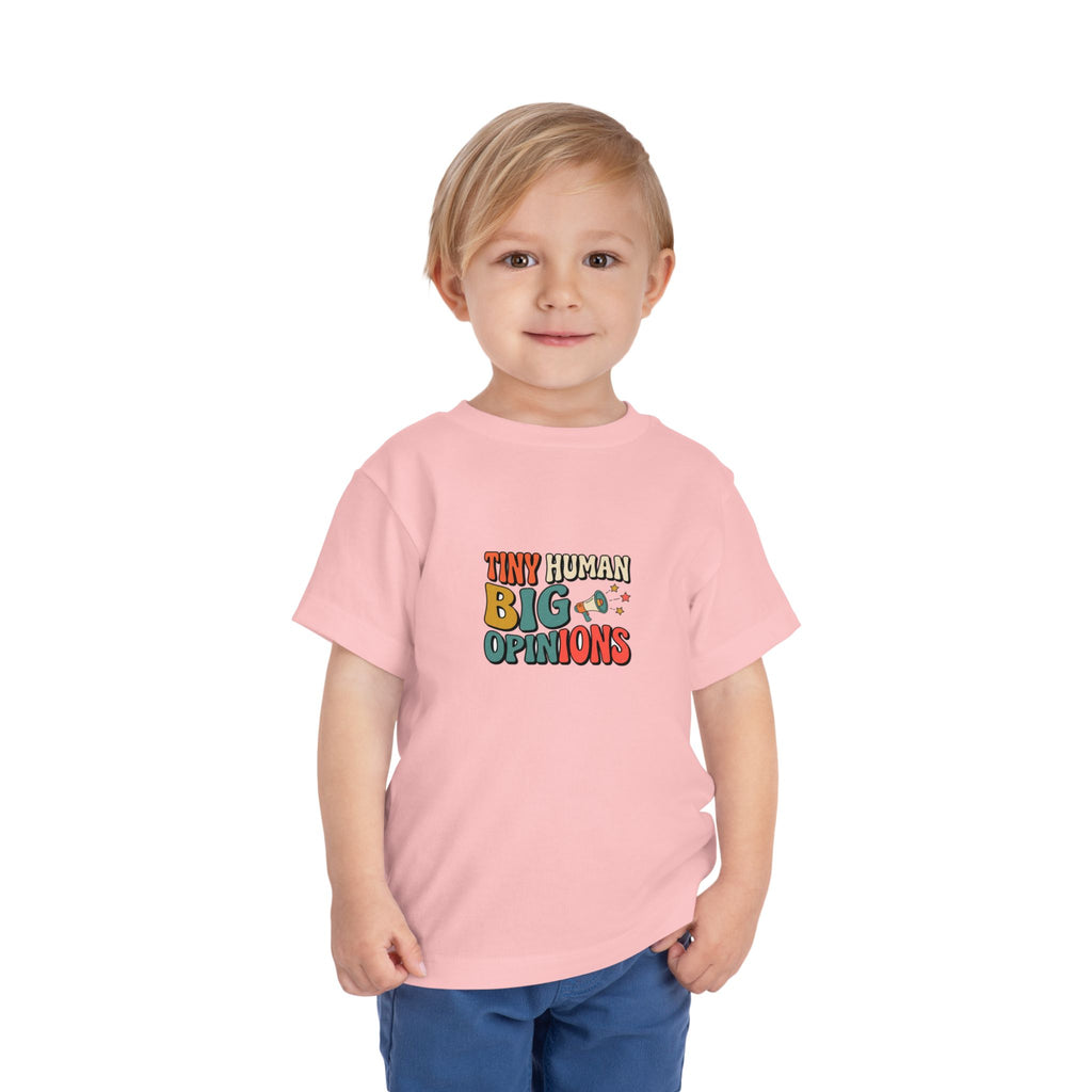 Tiny Human Big Opinions Toddler Shirt Funny Retro Tee