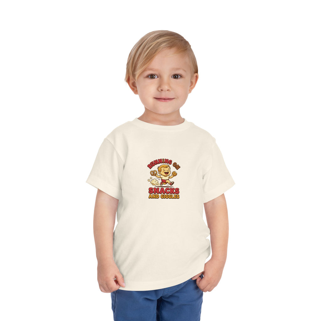 Running on Snacks and Giggles Toddler Shirt Funny Tee