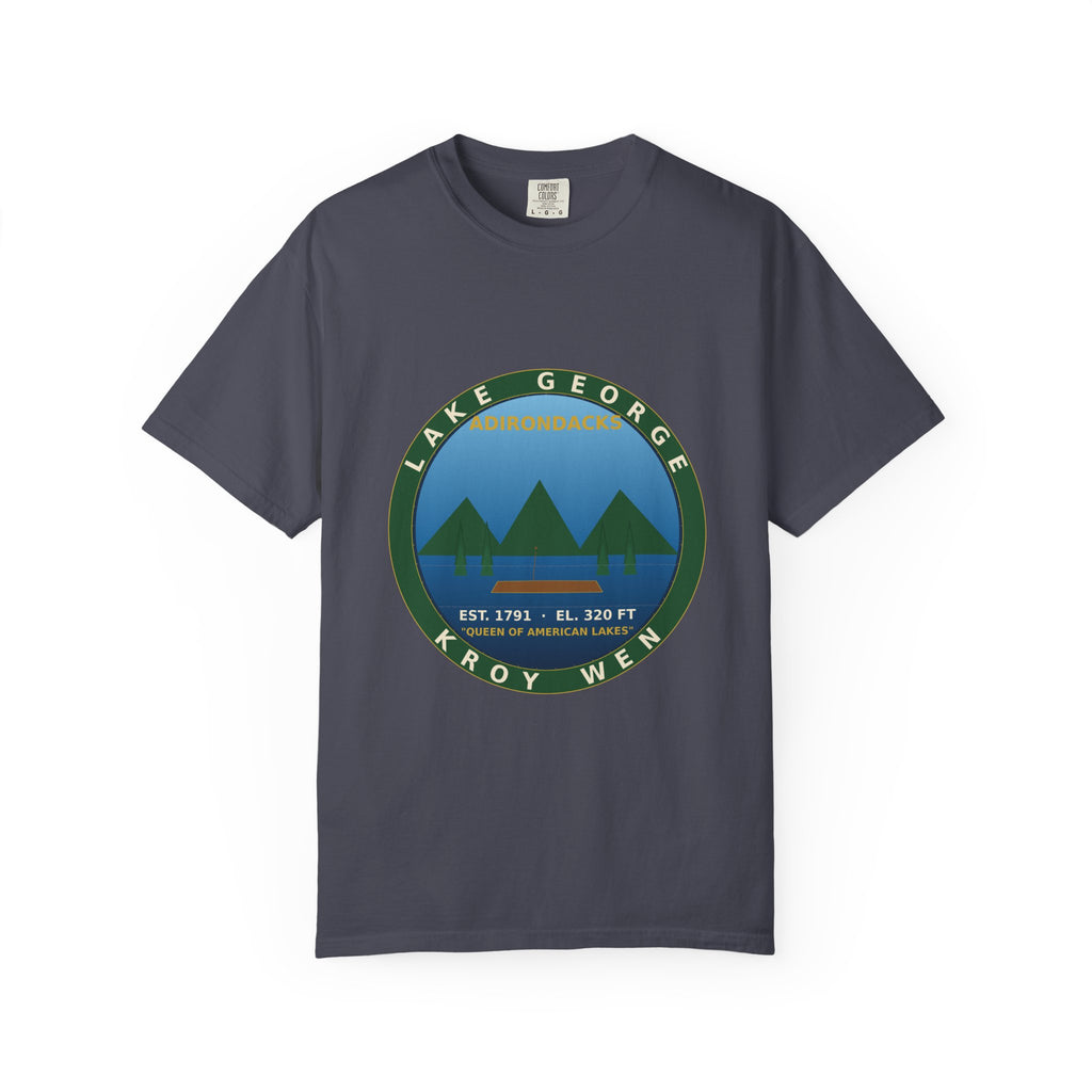 Lake George Adirondacks Badge Tee