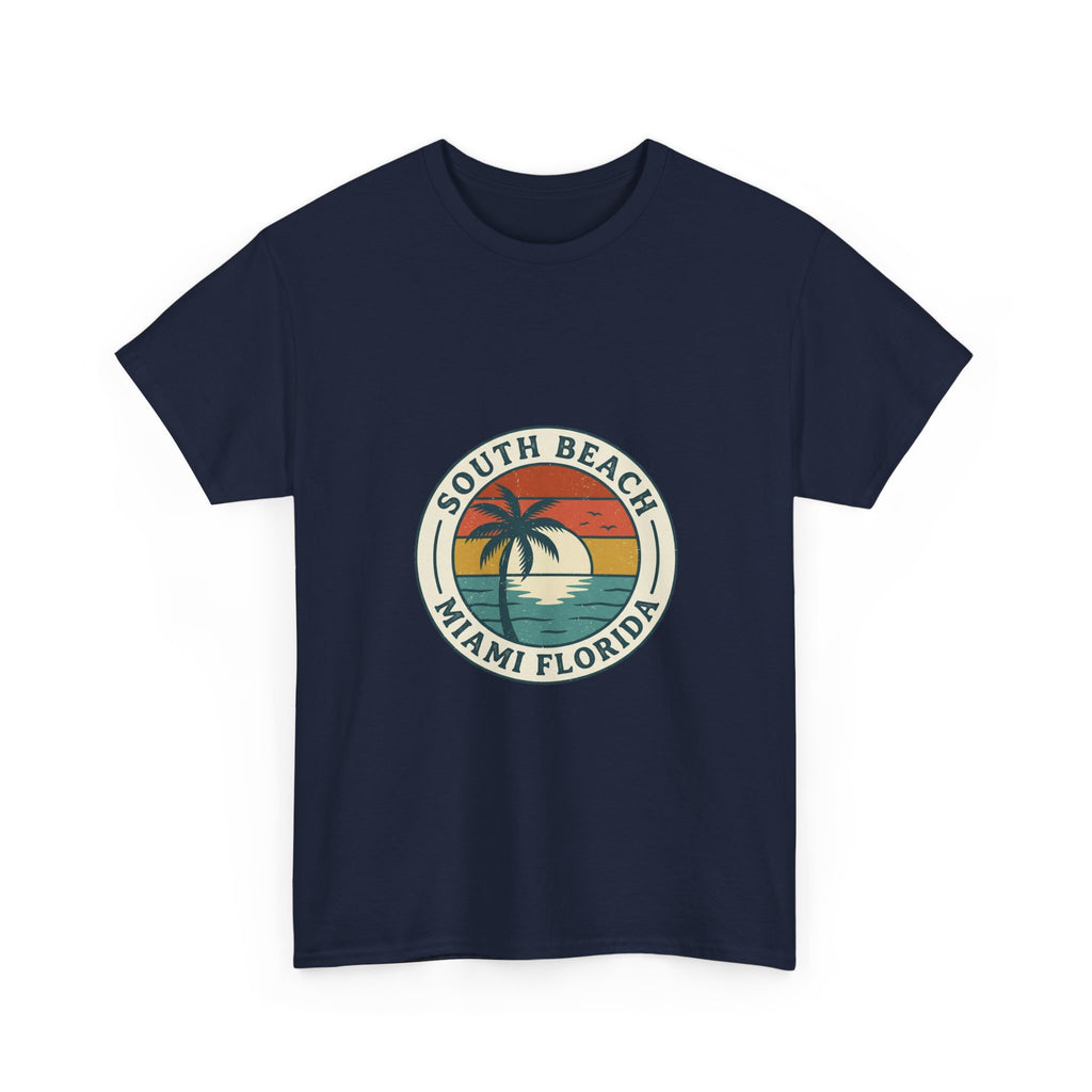 South Beach Miami Retro Tee | Vintage Travel Badge Summer Shirt