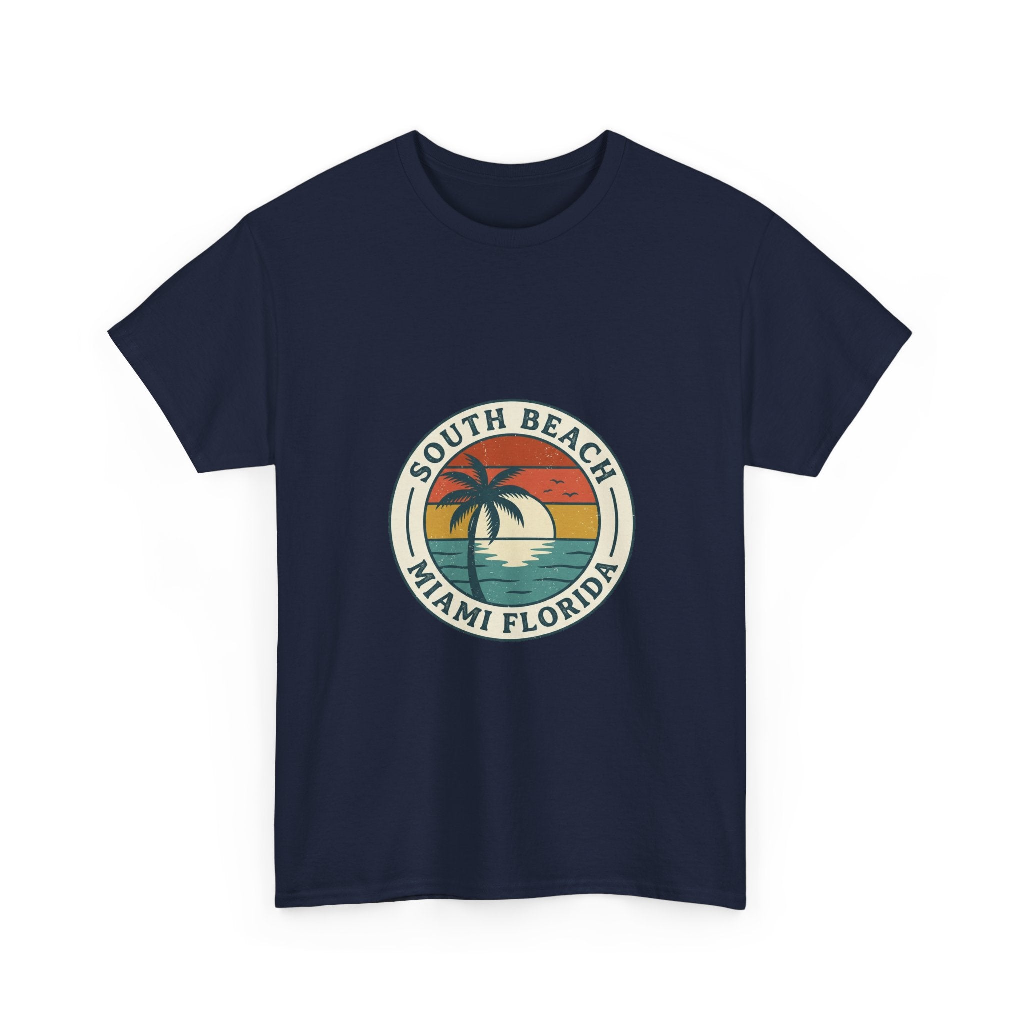 South Beach Miami Retro Tee | Vintage Travel Badge Summer Shirt