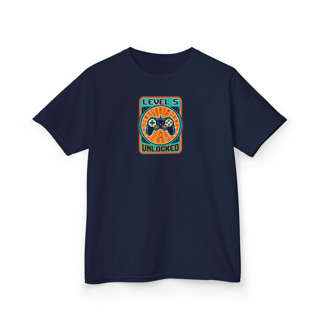 Level 5 Unlocked Birthday Shirt Gamer Kids Tee