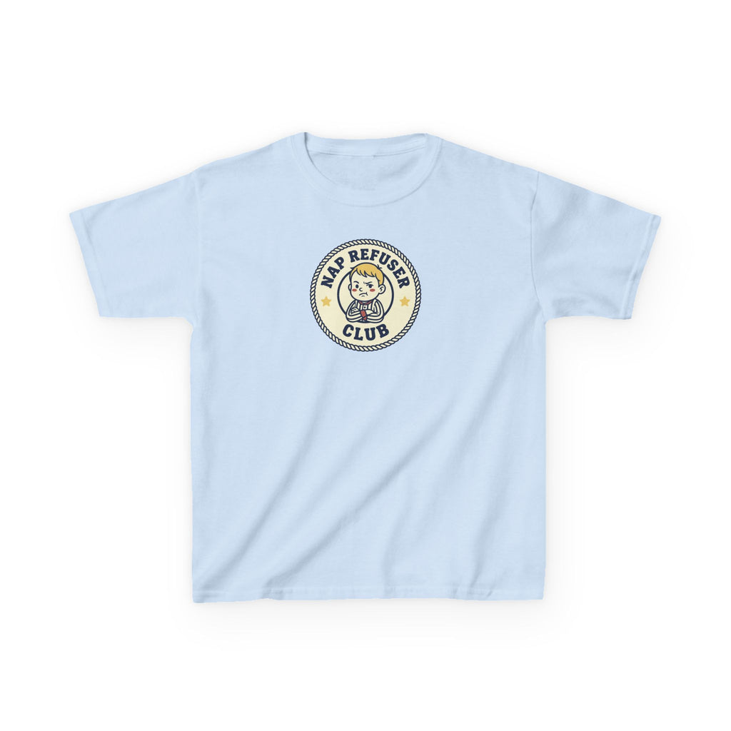 Nap Refuser Club Shirt Funny Toddler Badge Kids Tee