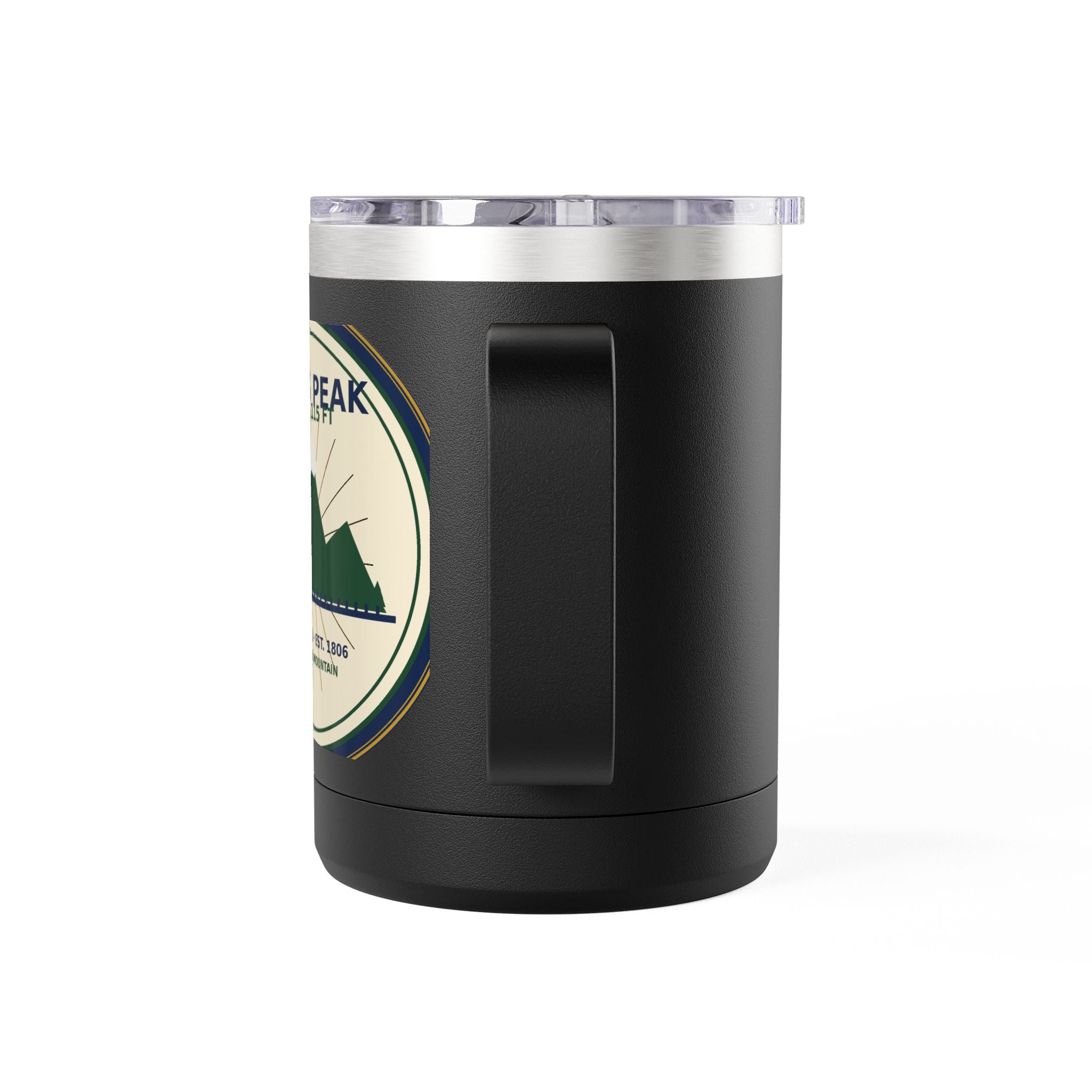 Pikes Peak Travel Mug | Vintage Colorado Mountain Badge 15oz