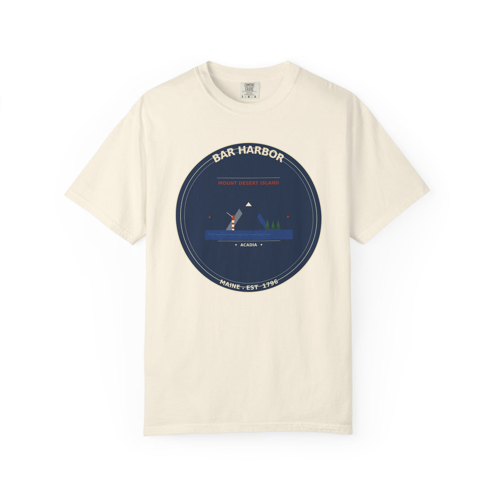 Bar Harbor Maine T-Shirt | Acadia Vintage Badge Tee