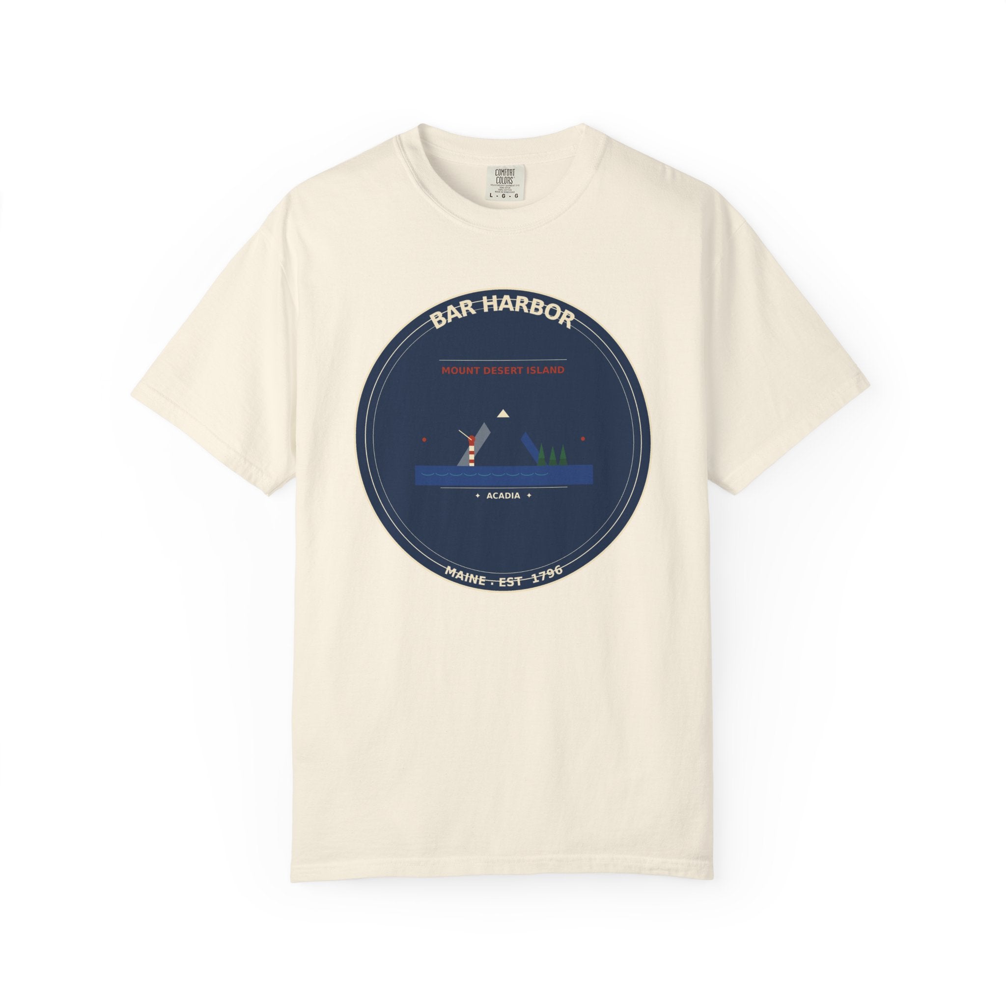 Bar Harbor Maine T-Shirt | Acadia Vintage Badge Tee