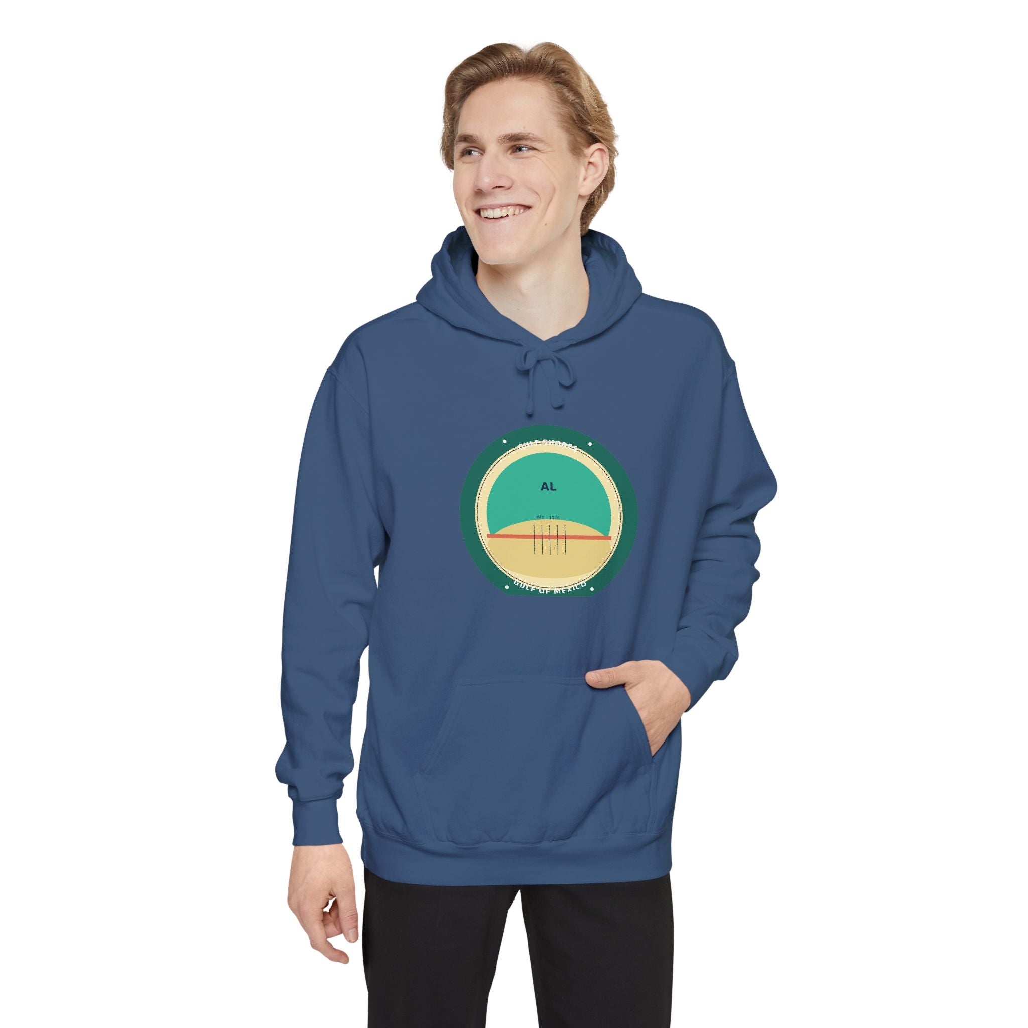 Gulf Shores Alabama Hoodie | Coastal Badge Art