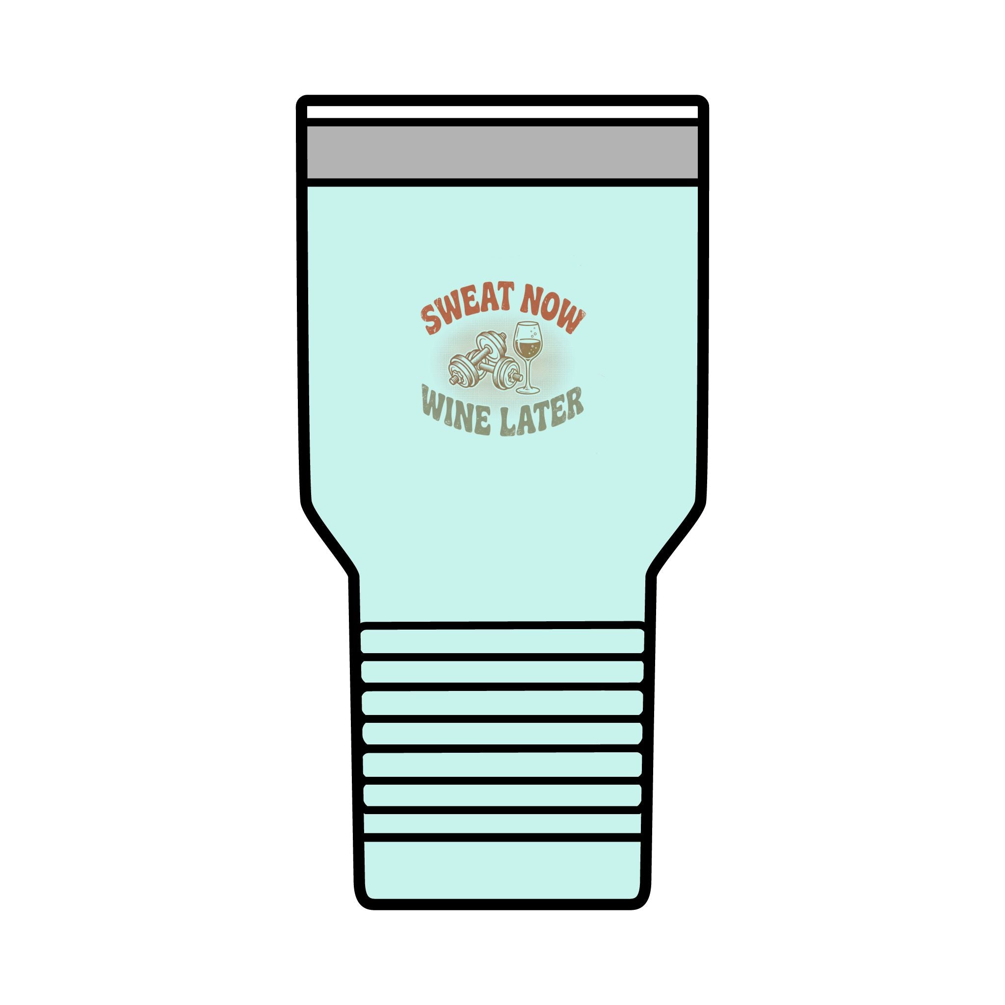 Sweat Now Wine Later 30oz Tumbler — Insulated Travel Cup | Funny Gym &amp; Wine Gift