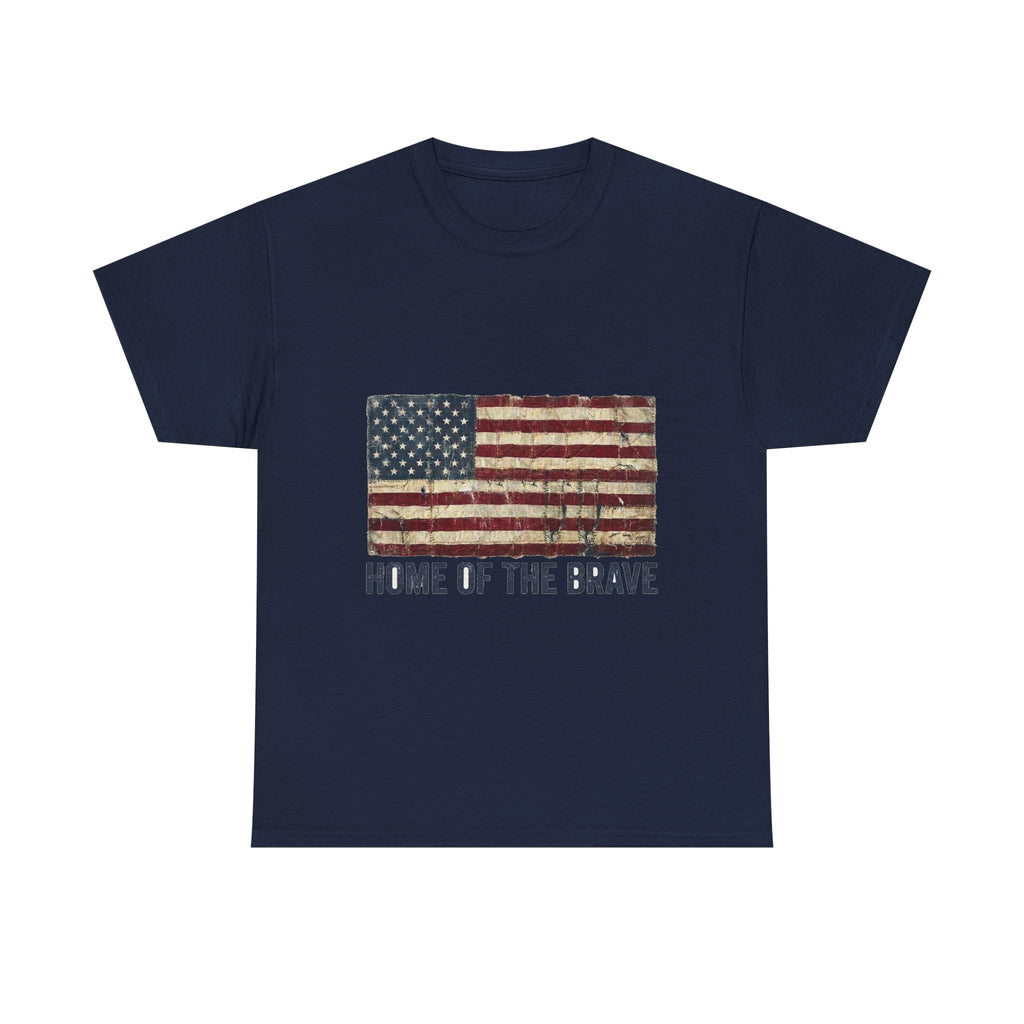Home of the Brave Tattered Flag Tee | Vintage 4th of July Shirt | America 250
