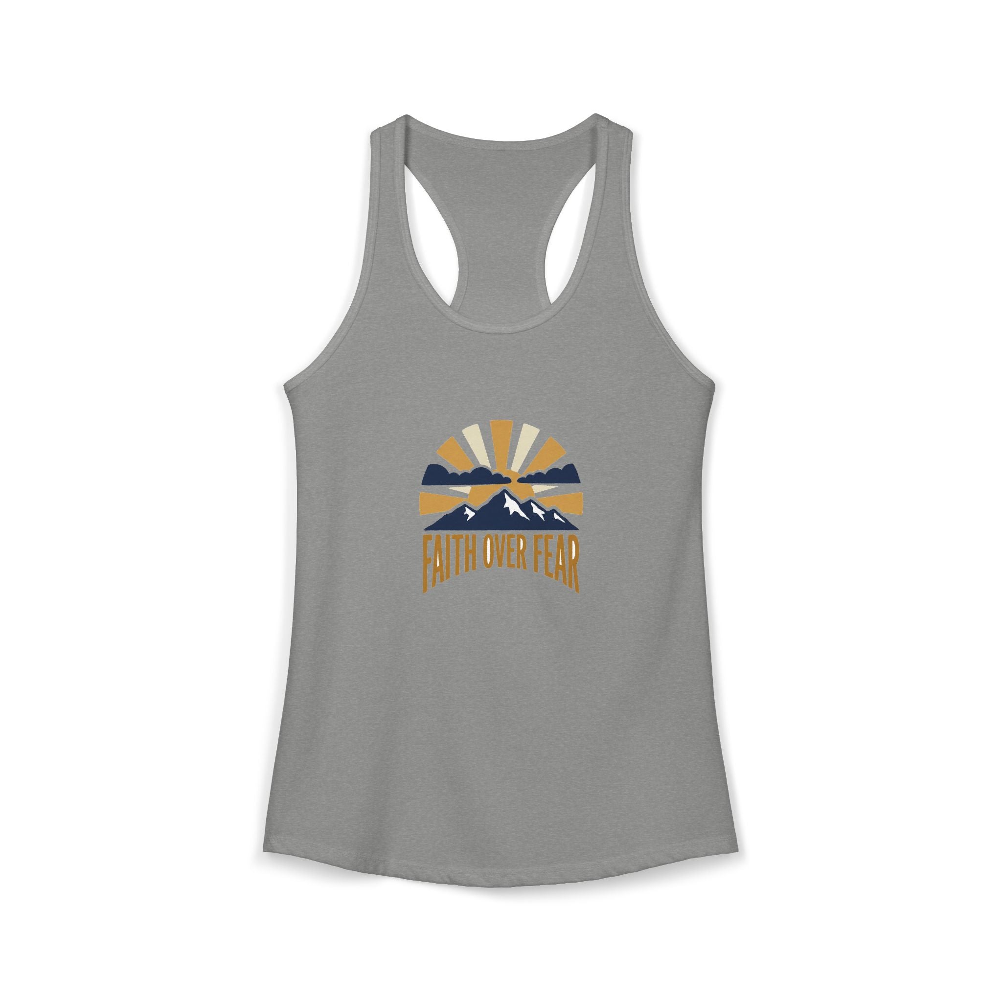 Faith Over Fear Tank Top | Inspirational Christian Racerback Tank