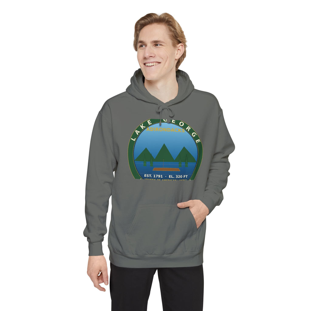 Lake George Adirondacks Badge Hoodie