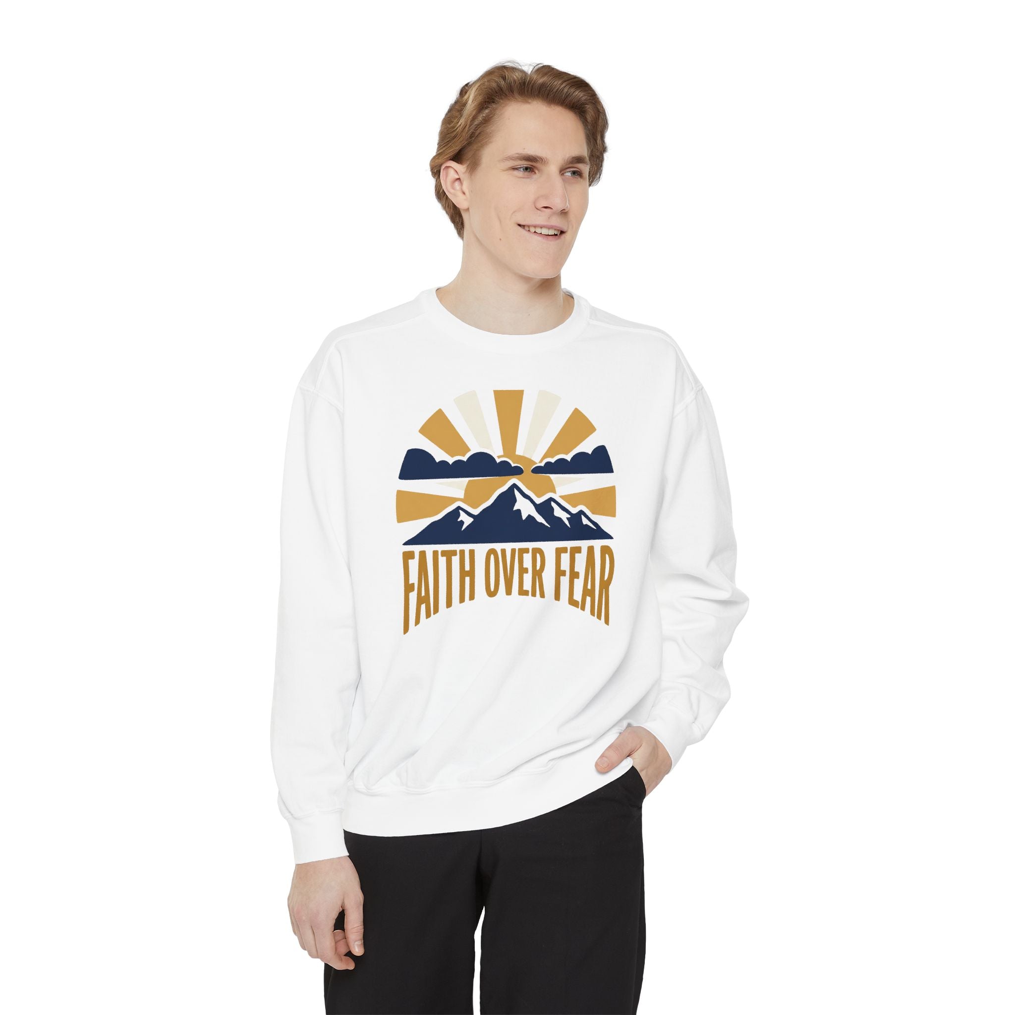 Faith Over Fear Crewneck Sweatshirt | Christian Inspirational
