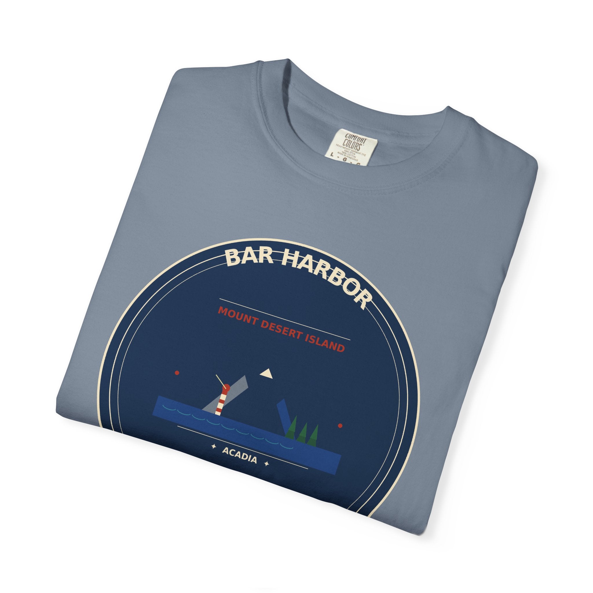 Bar Harbor Maine T-Shirt | Acadia Vintage Badge Tee