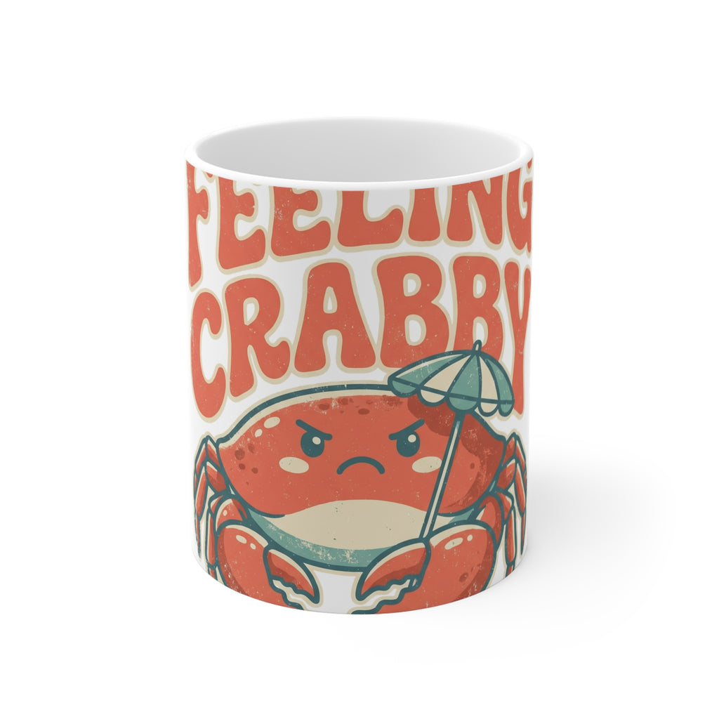 Feeling Crabby 11oz Mug | Funny Crab Coffee Mug Beach Gift