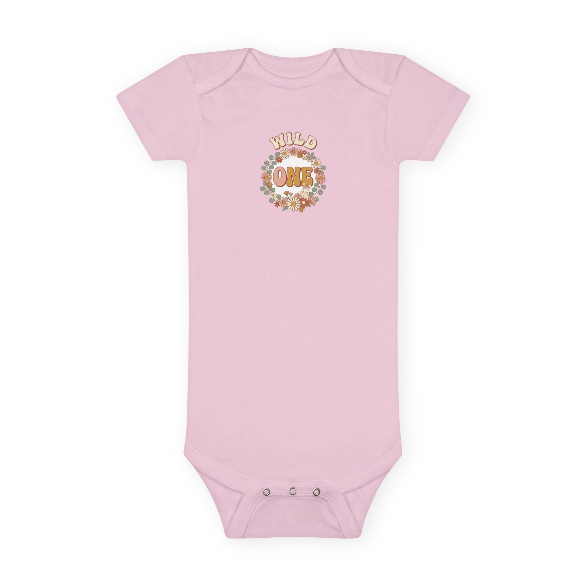 Wild One 1st Birthday Baby Bodysuit Boho Bunny Outfit