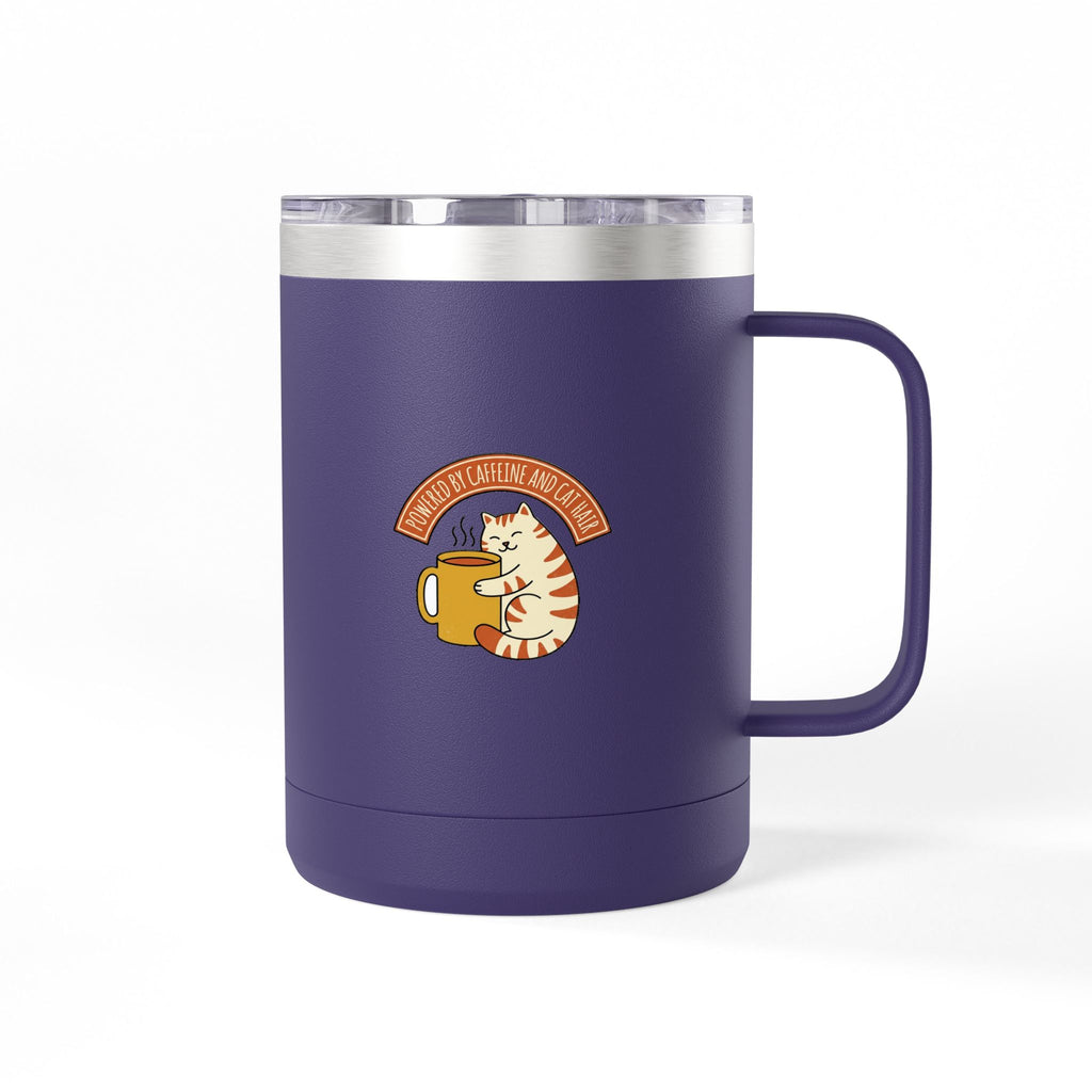 Cat Coffee Powered by Caffeine — 15oz Travel Mug