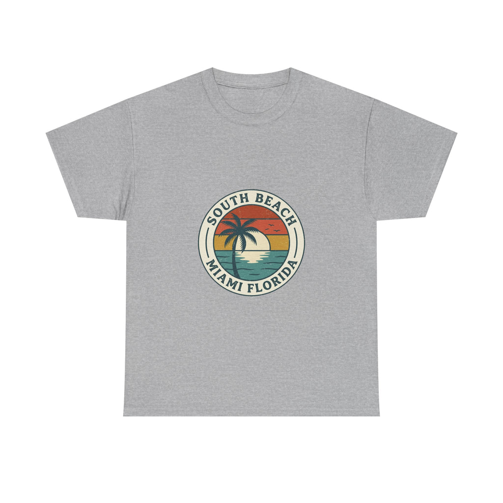 South Beach Miami Retro Tee | Vintage Travel Badge Summer Shirt