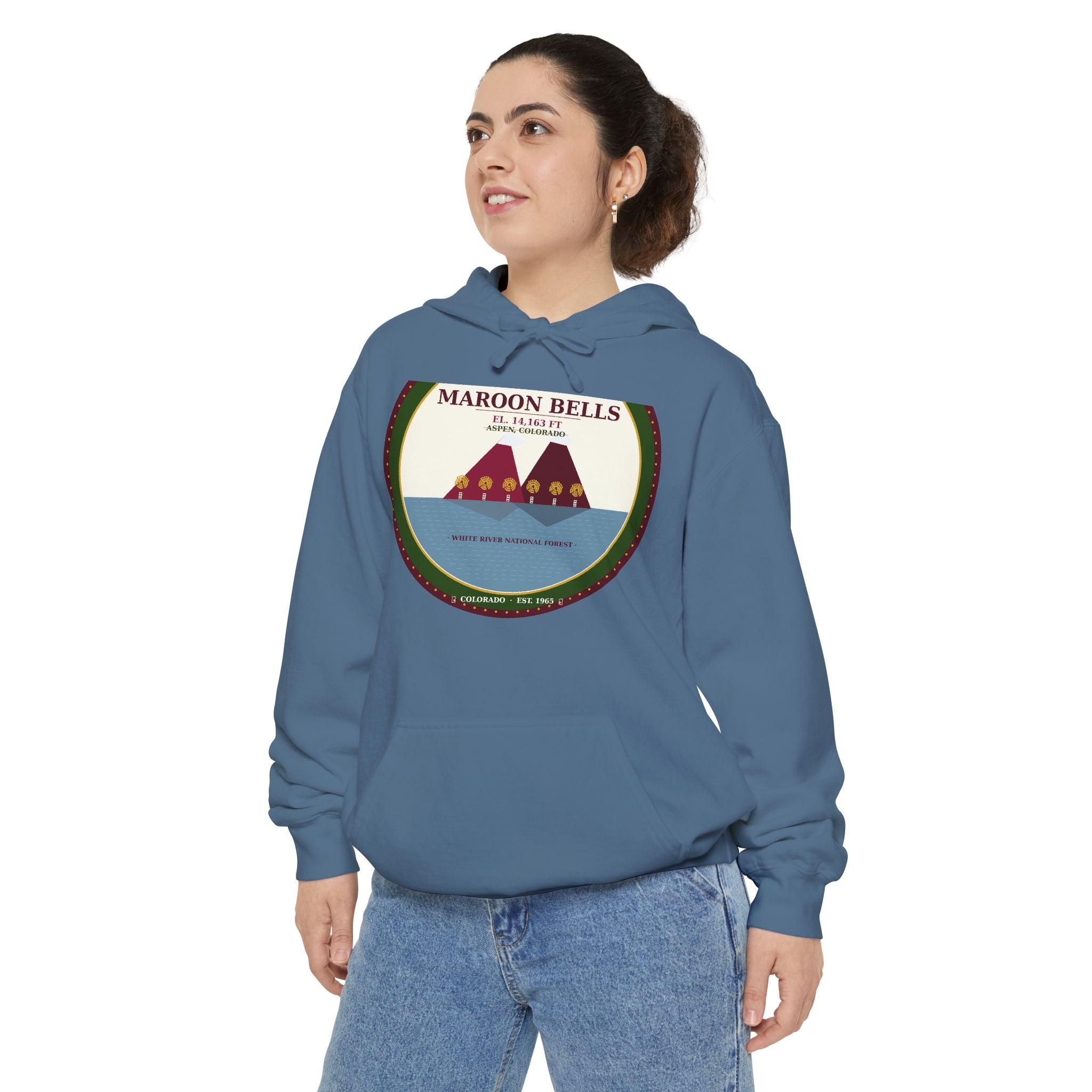 Maroon Bells Badge Hoodie — Colorado 14er