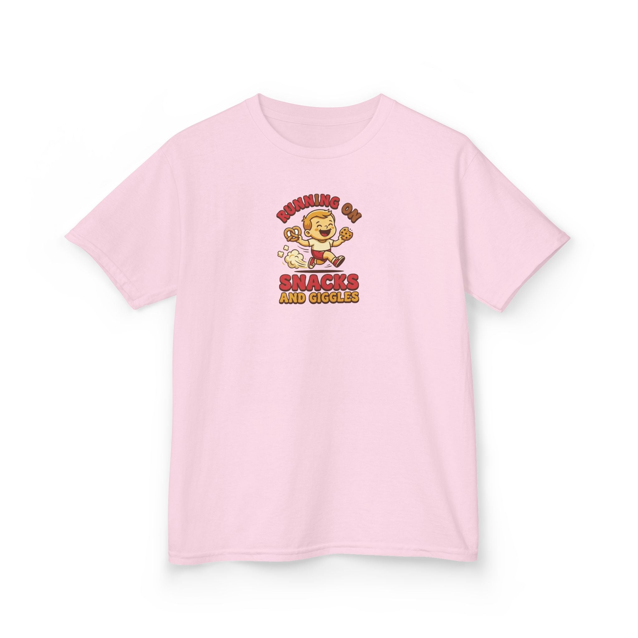 Running on Snacks and Giggles Shirt Funny Kids Tee