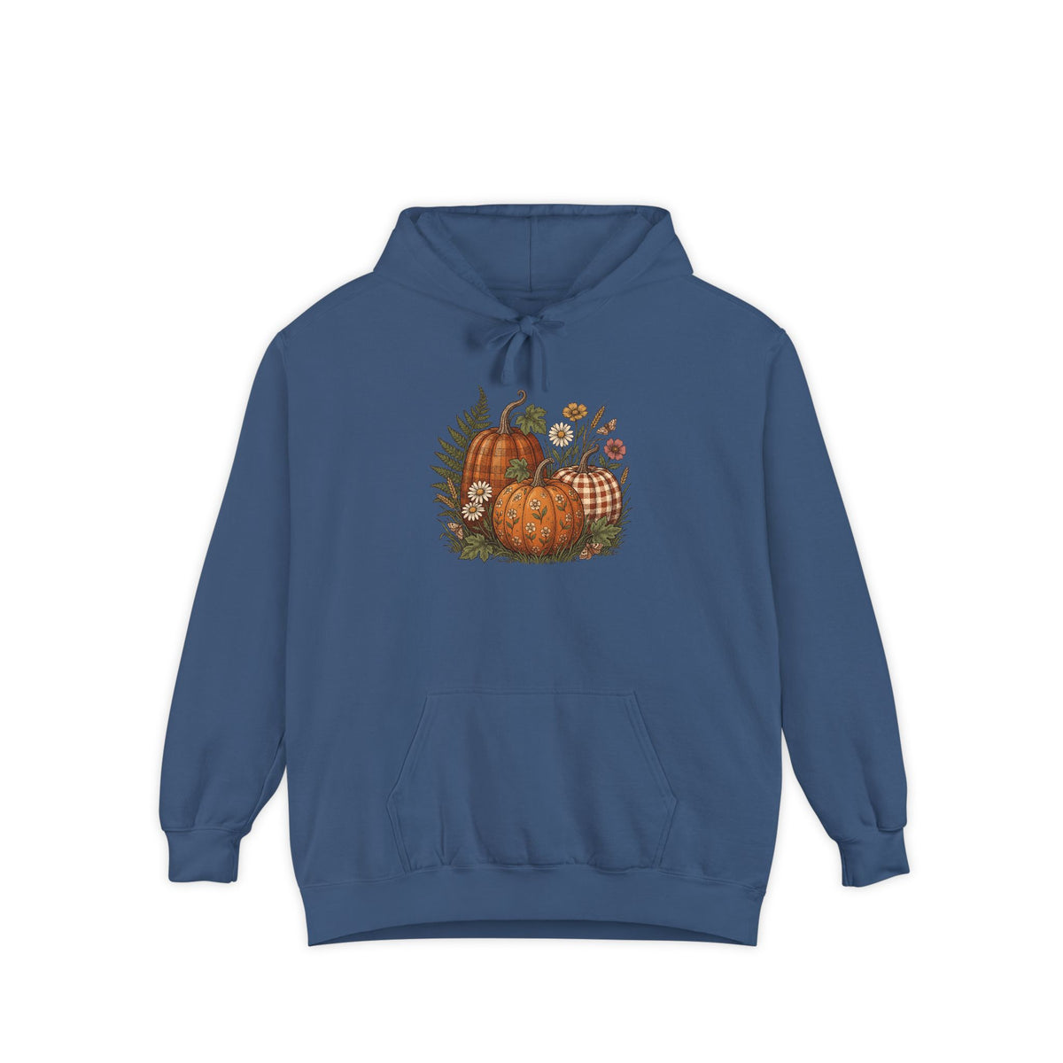 Pumpkin Hoodie | Vintage Patterned Cottagecore Fall Art | Comfort Colors Garment Dyed