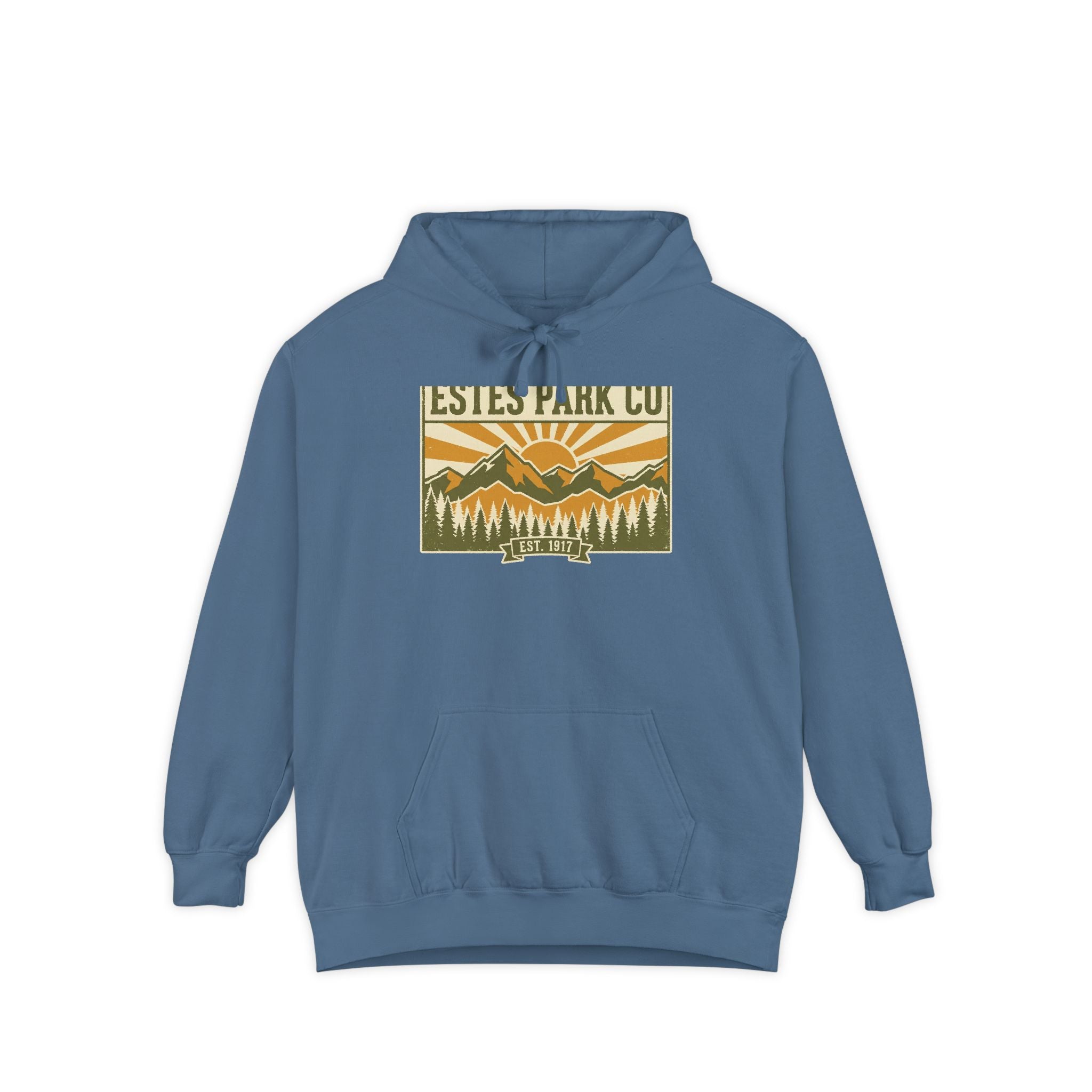 Estes Park CO Vintage Hoodie | EST. 1917 Colorado Mountain Sweatshirt