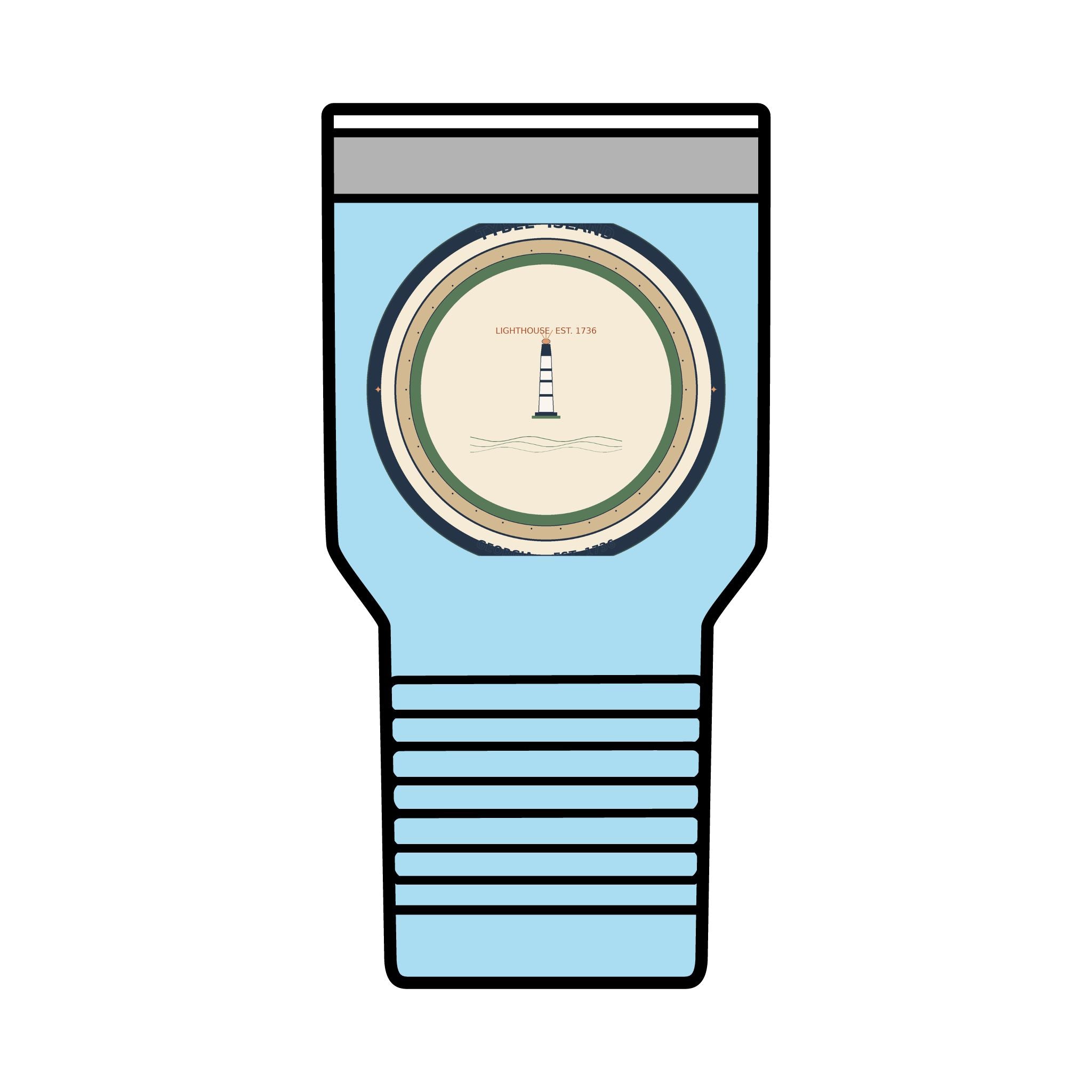 Tybee Island 30oz Tumbler | Tybee Lighthouse Badge | Georgia