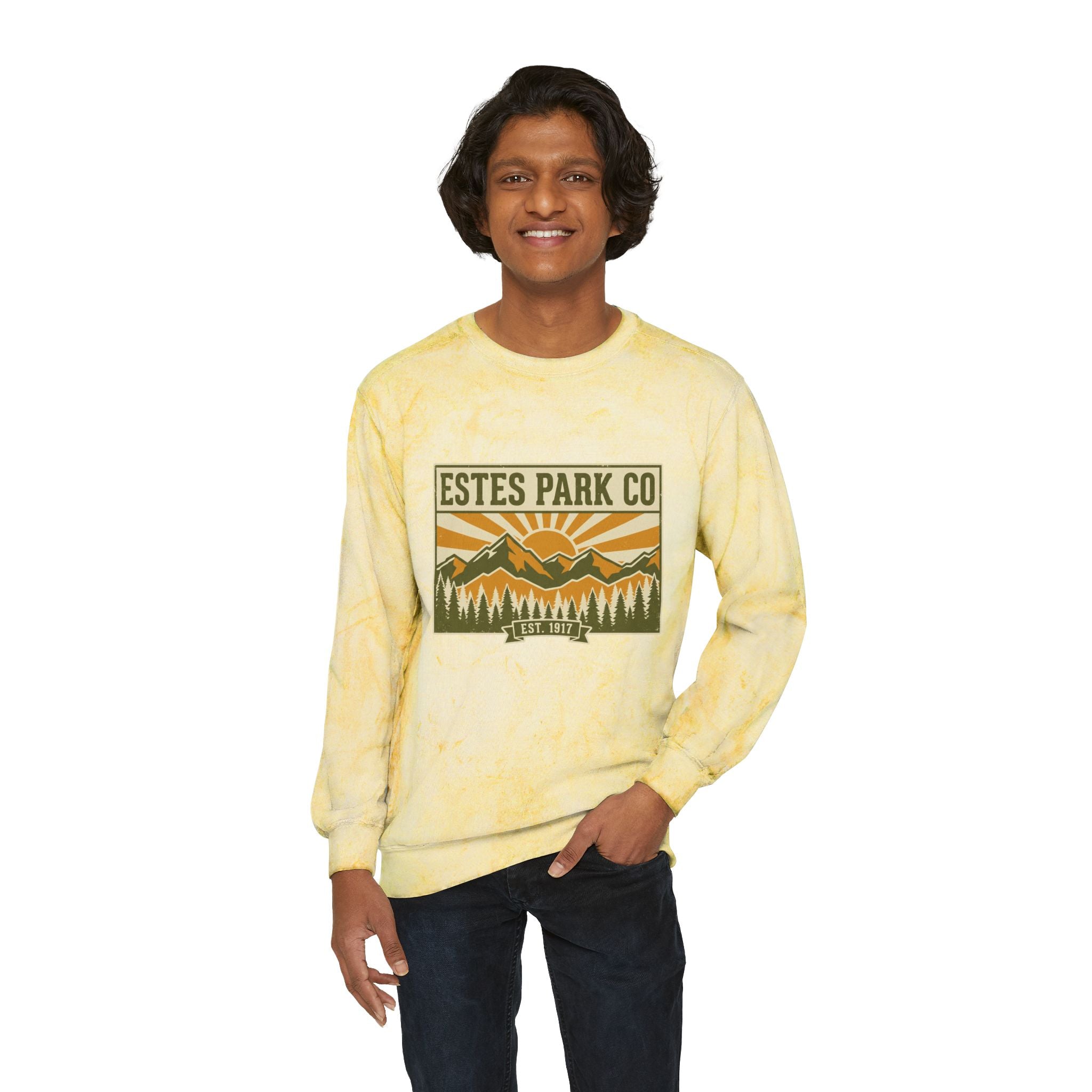 Estes Park CO Vintage Crewneck Sweatshirt | EST. 1917 Colorado Mountain Pullover