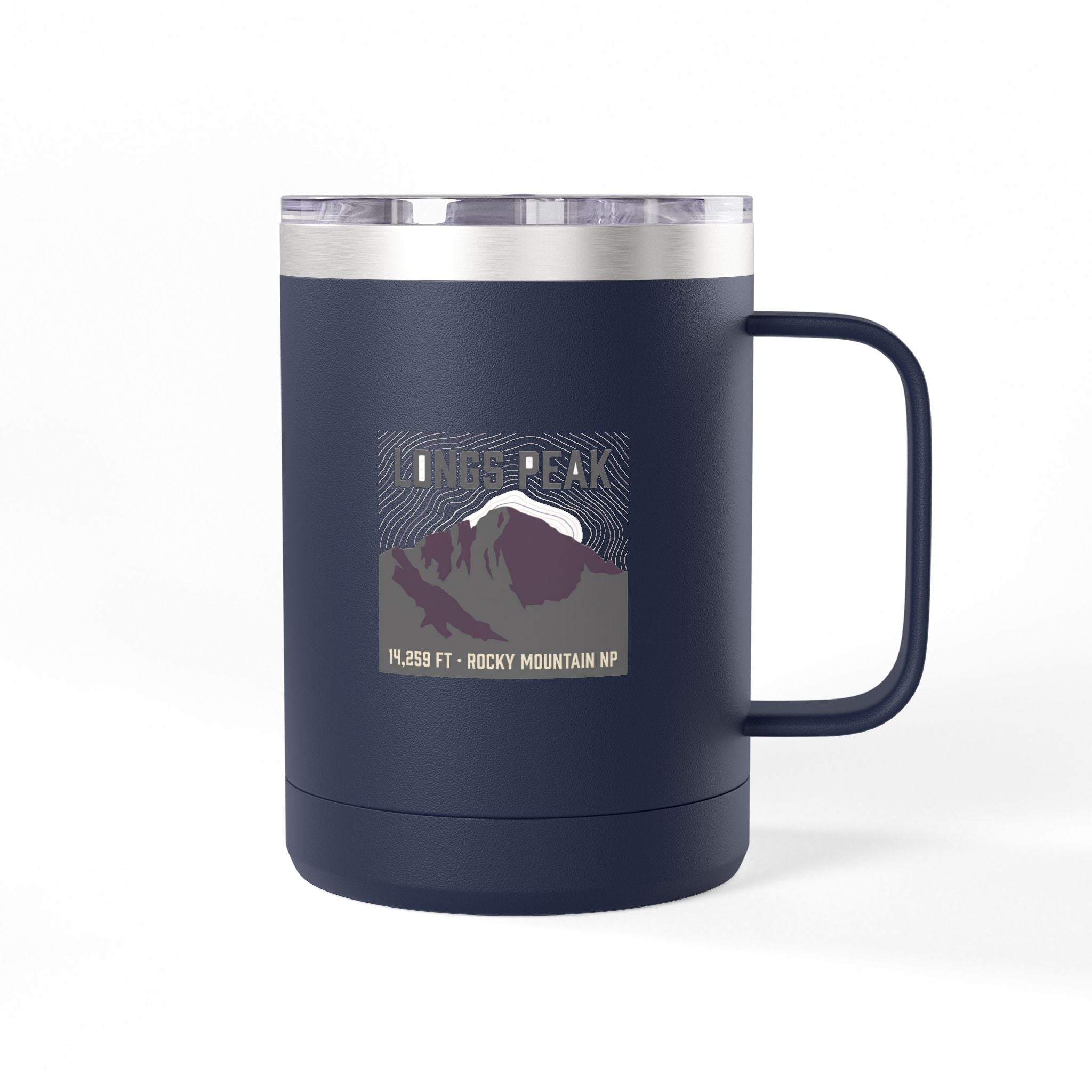 Longs Peak 15oz Coffee Tumbler | 14,259 ft Colorado Mountain Coffee Tumbler