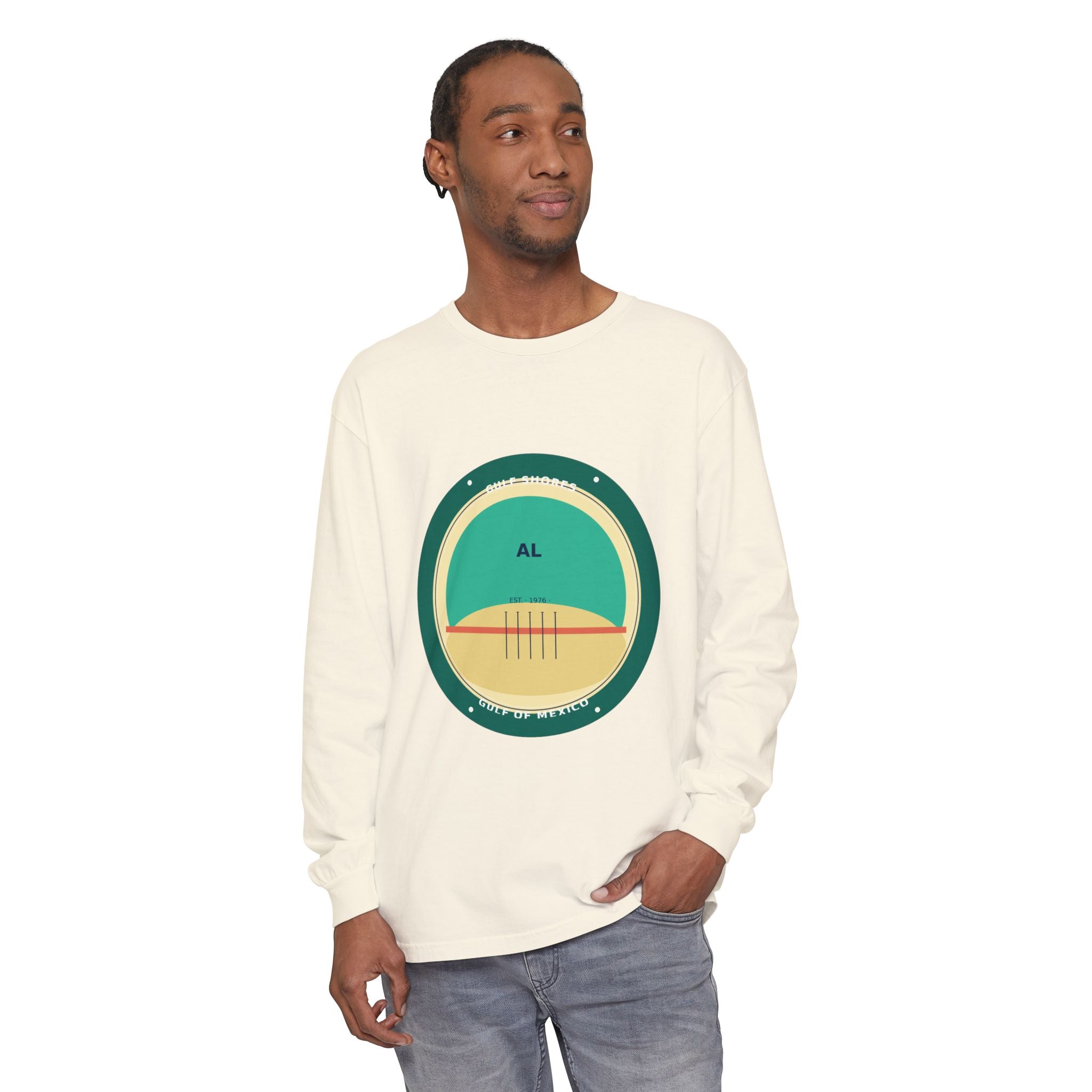 Gulf Shores Alabama Long Sleeve | Coastal Badge Art