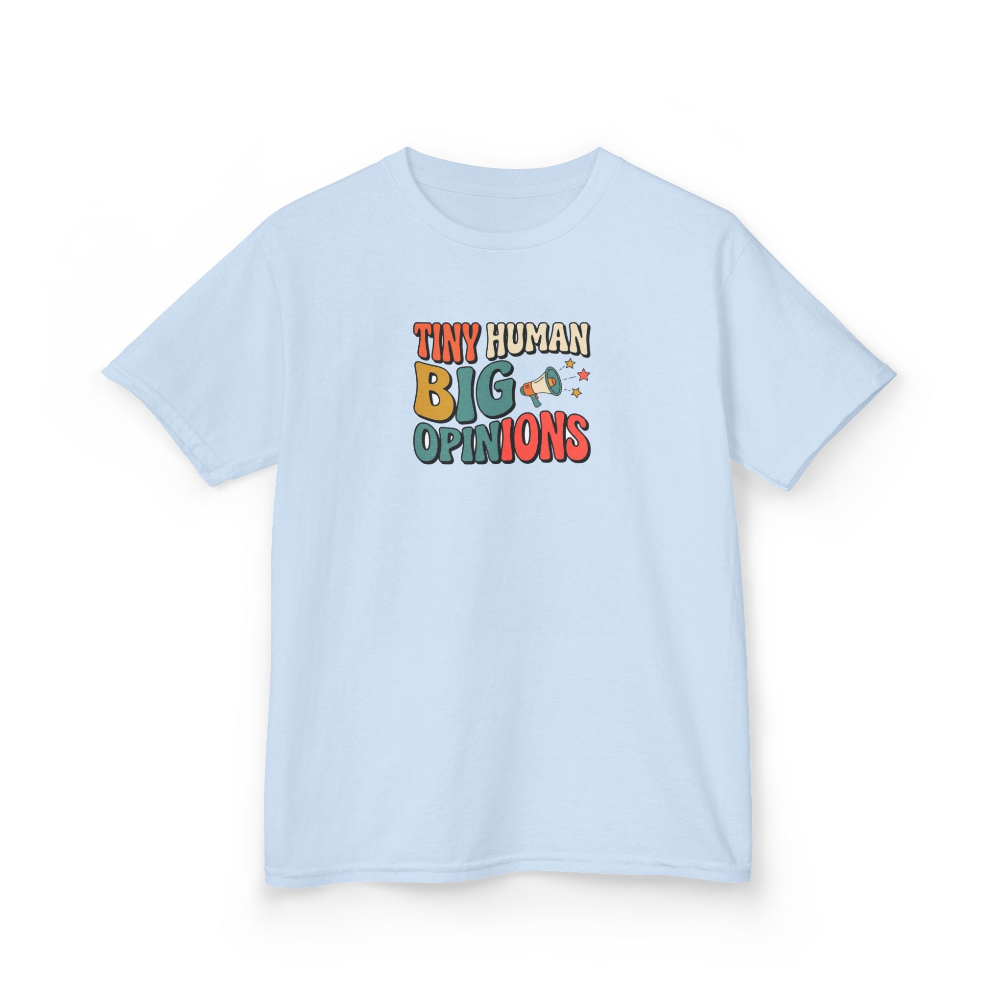 Tiny Human Big Opinions Shirt Funny Toddler Kids Tee