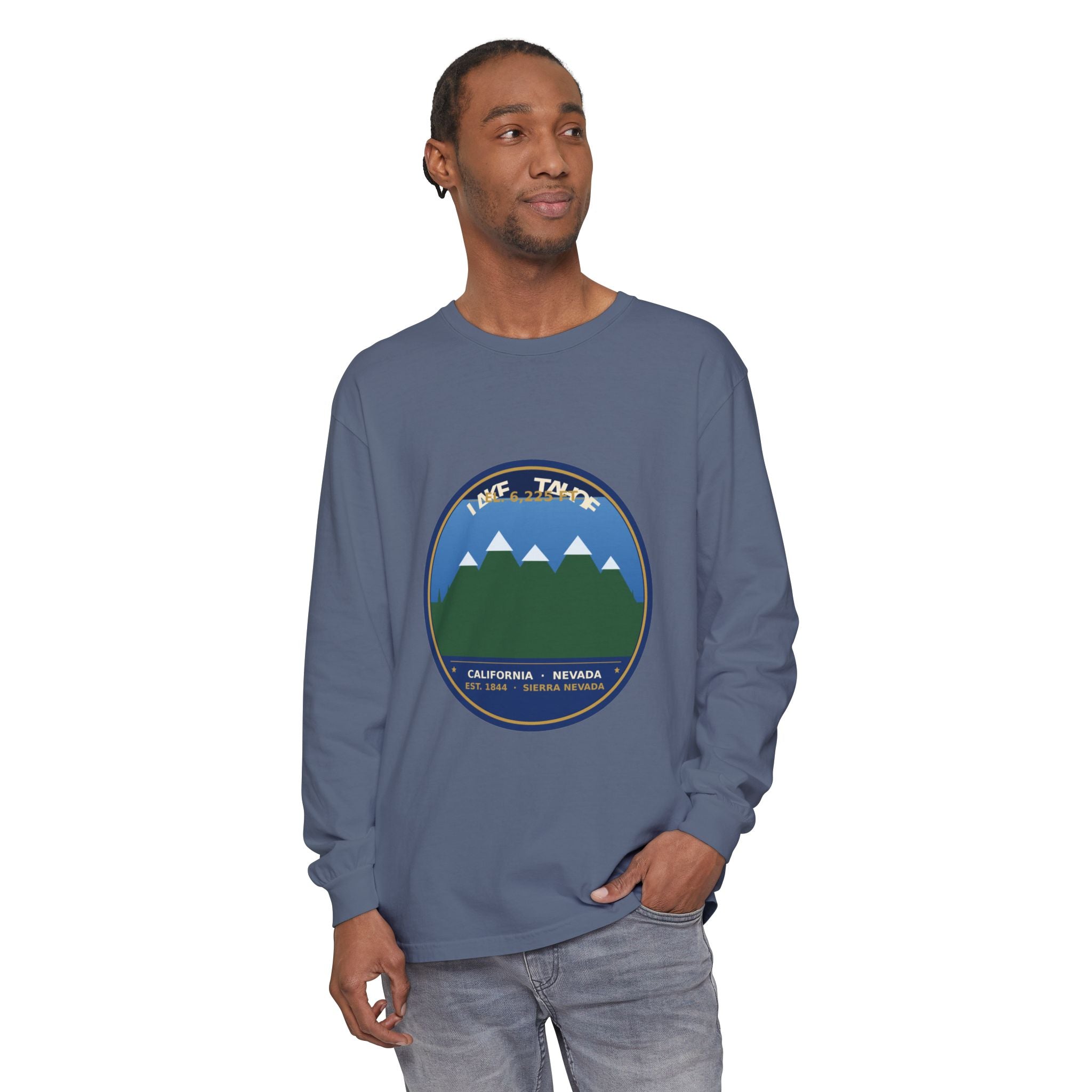 Lake Tahoe Alpine Badge Long Sleeve | Comfort Colors 6014