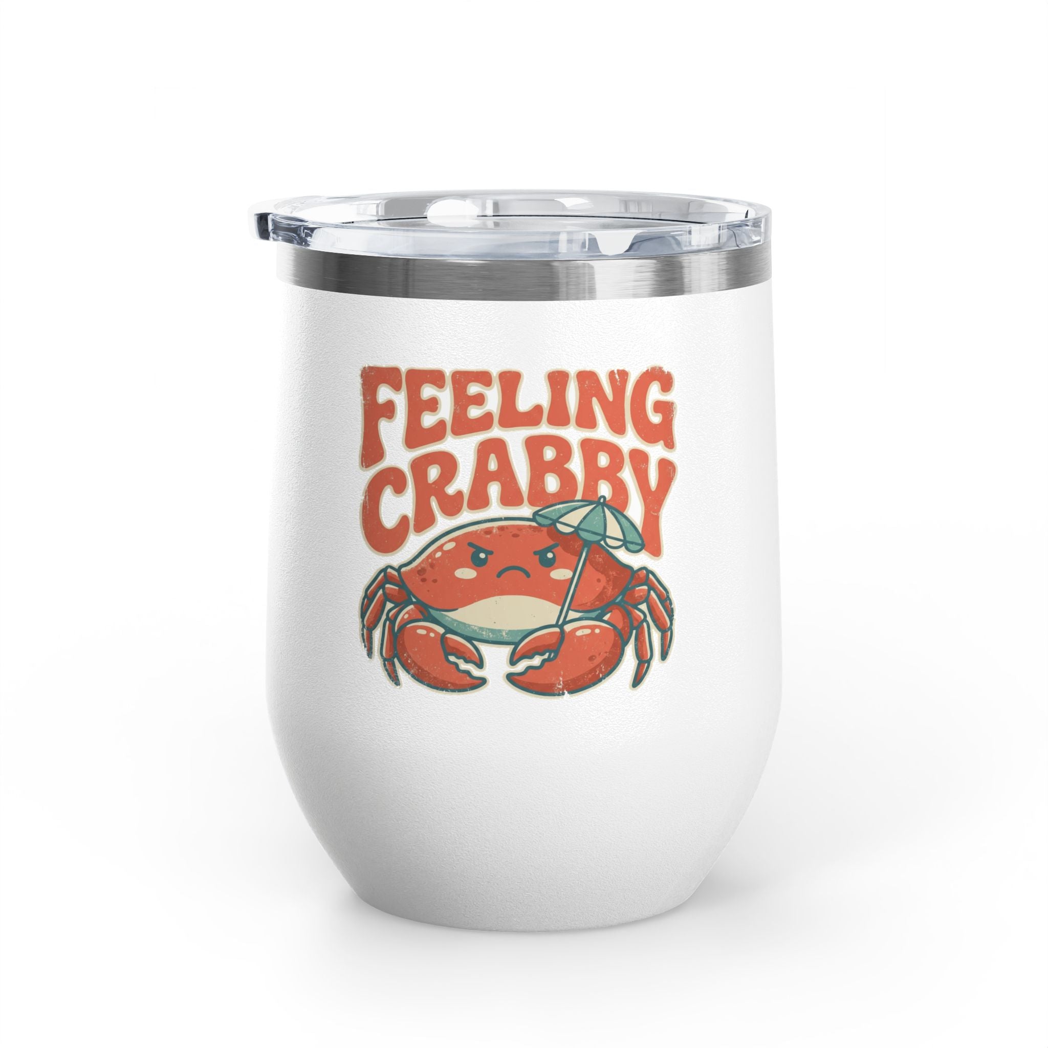 Feeling Crabby 12oz Slim Tumbler | Crab Beach Drinkware