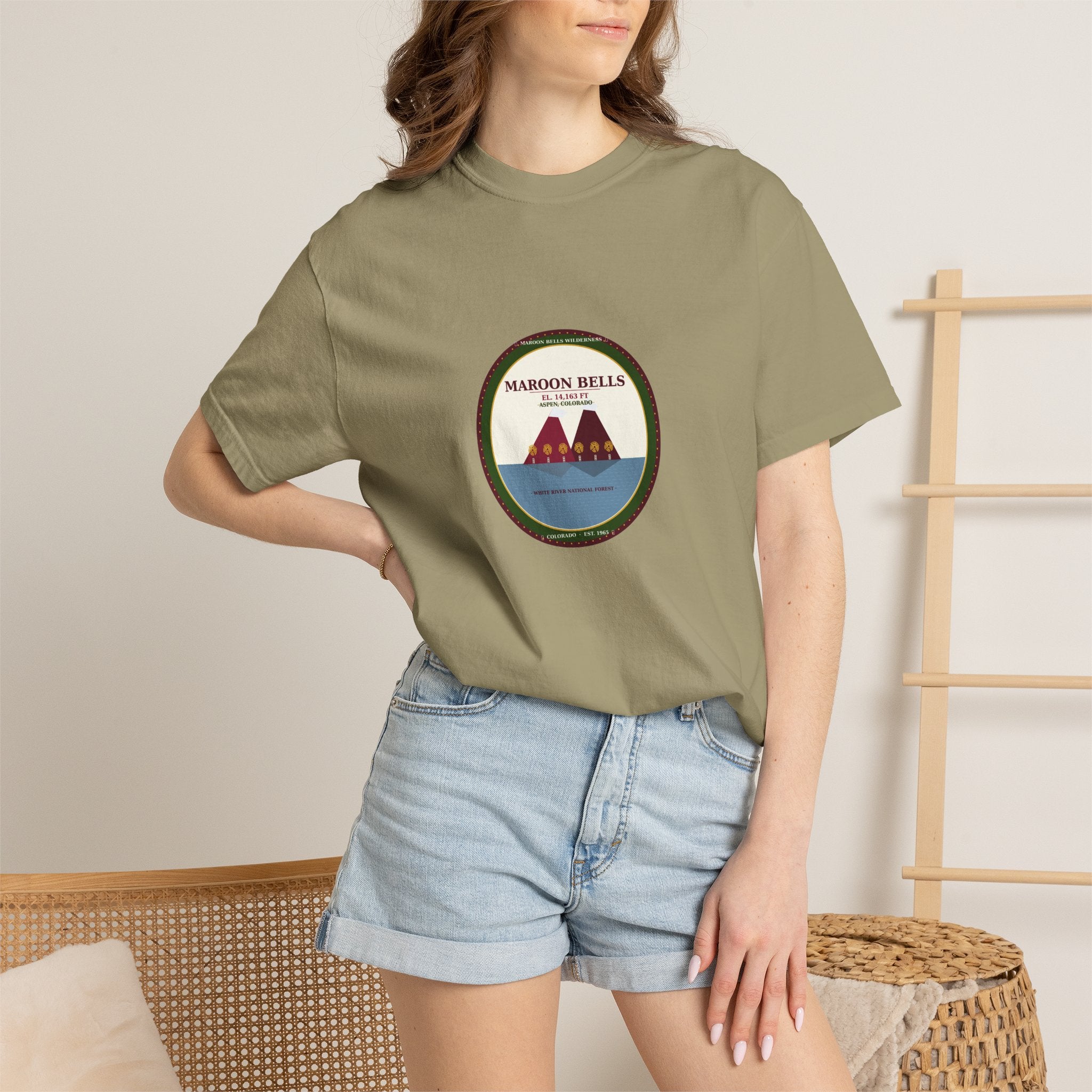 Maroon Bells Badge Tee — Colorado 14er