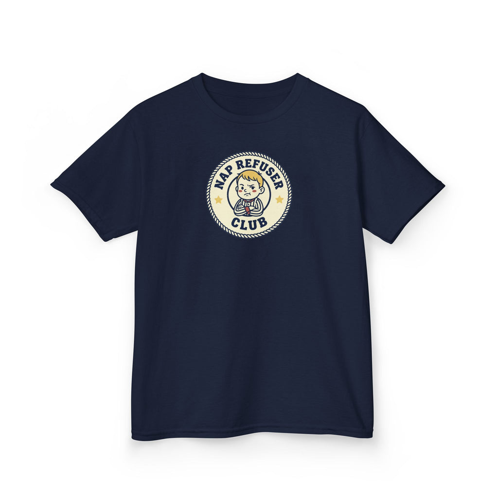 Nap Refuser Club Shirt Funny Toddler Badge Kids Tee