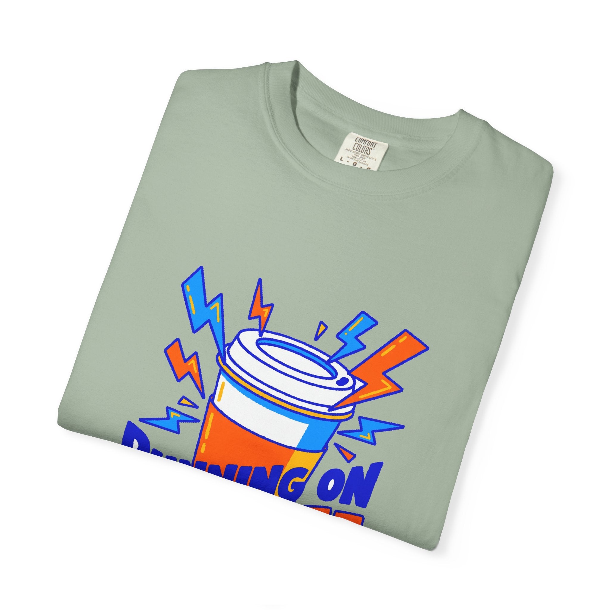 Funny Coffee Tee | Running on Coffee & Chaos