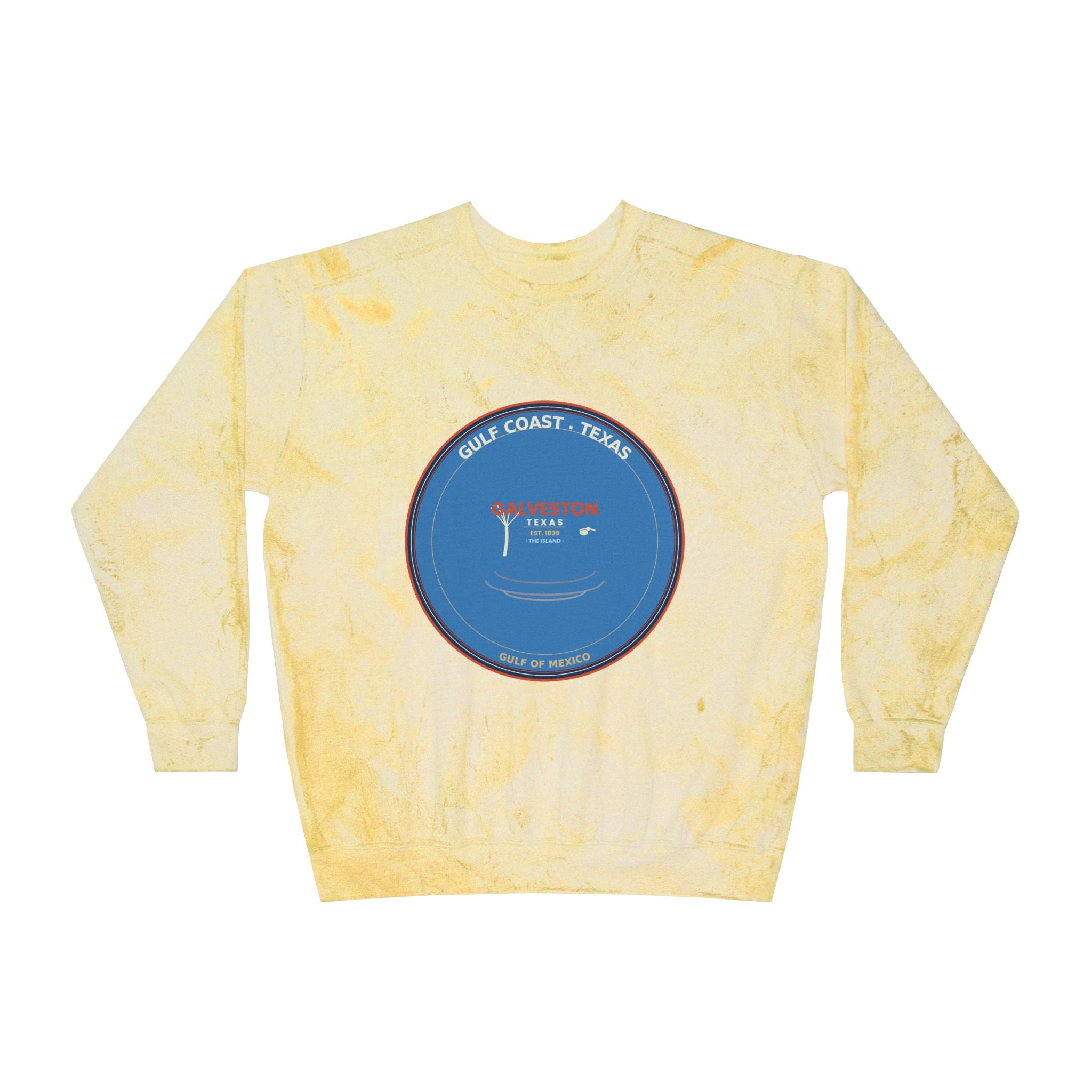 Galveston Texas Crewneck | Vintage Coastal Badge | CC 1566