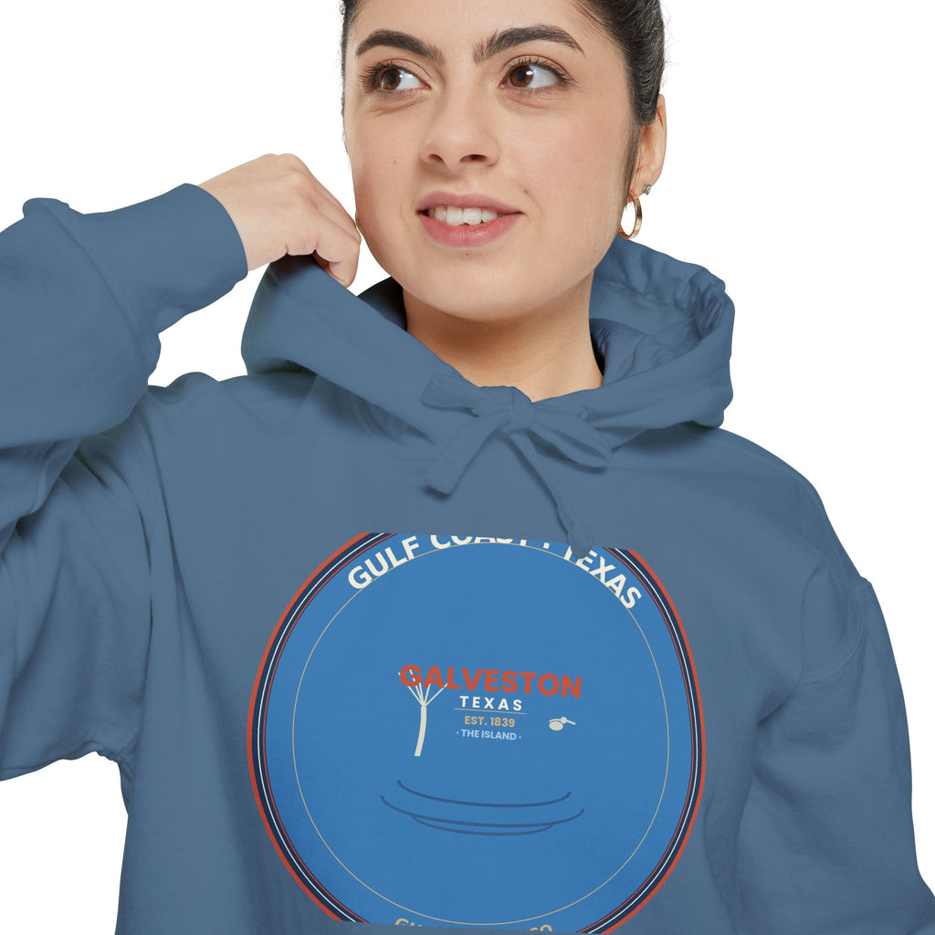 Galveston Texas Hoodie | Vintage Coastal Badge | CC 1567