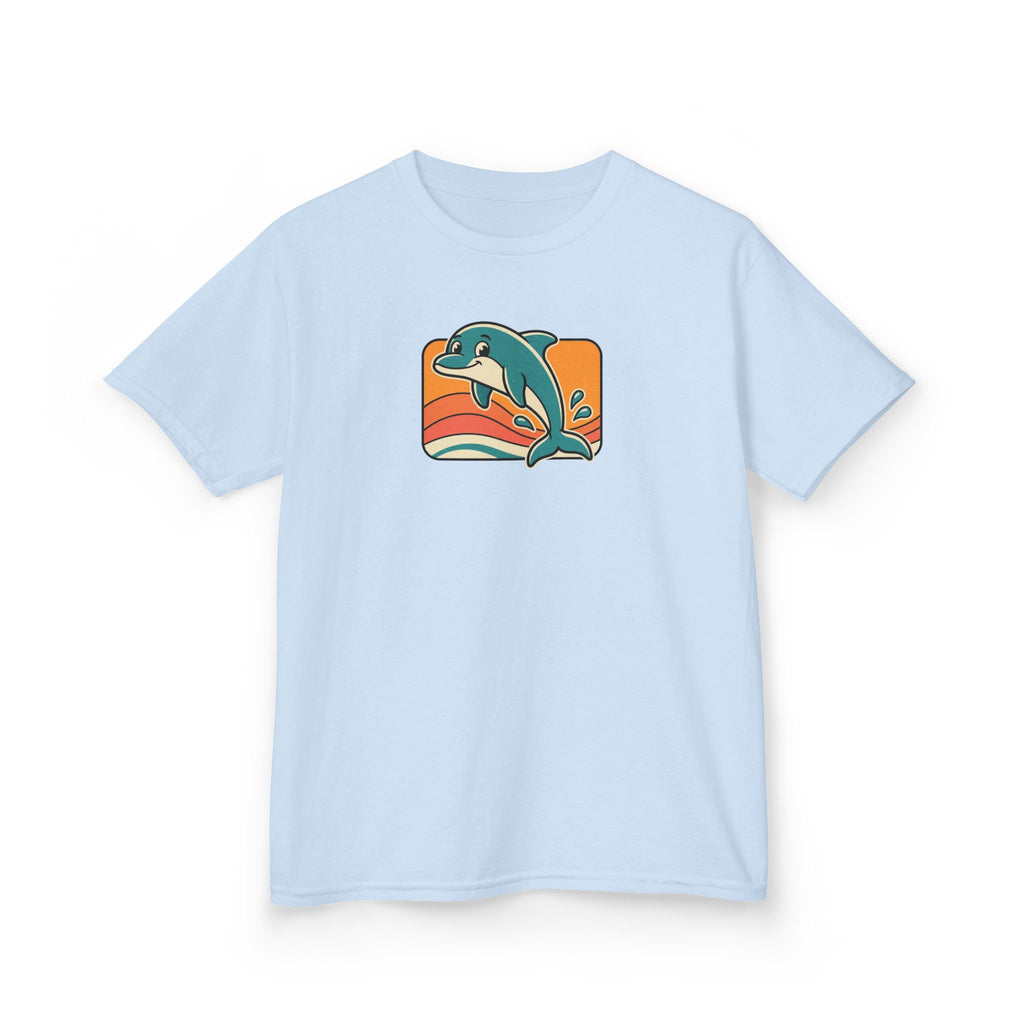 Dolphin Shirt Retro Sunset Kids Beach Tee
