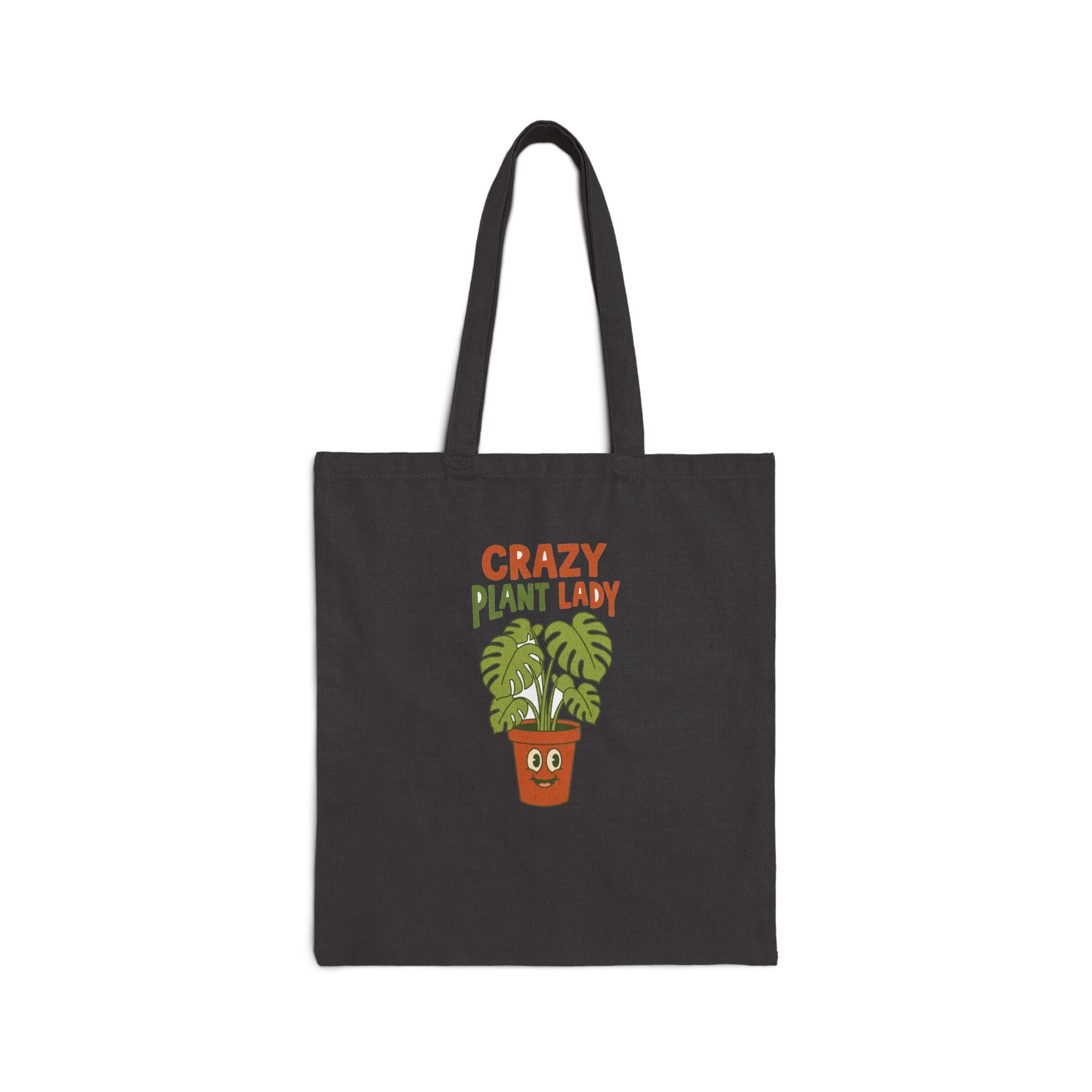 Crazy Plant Lady Canvas Tote Bag | Plant Mom Market Bag
