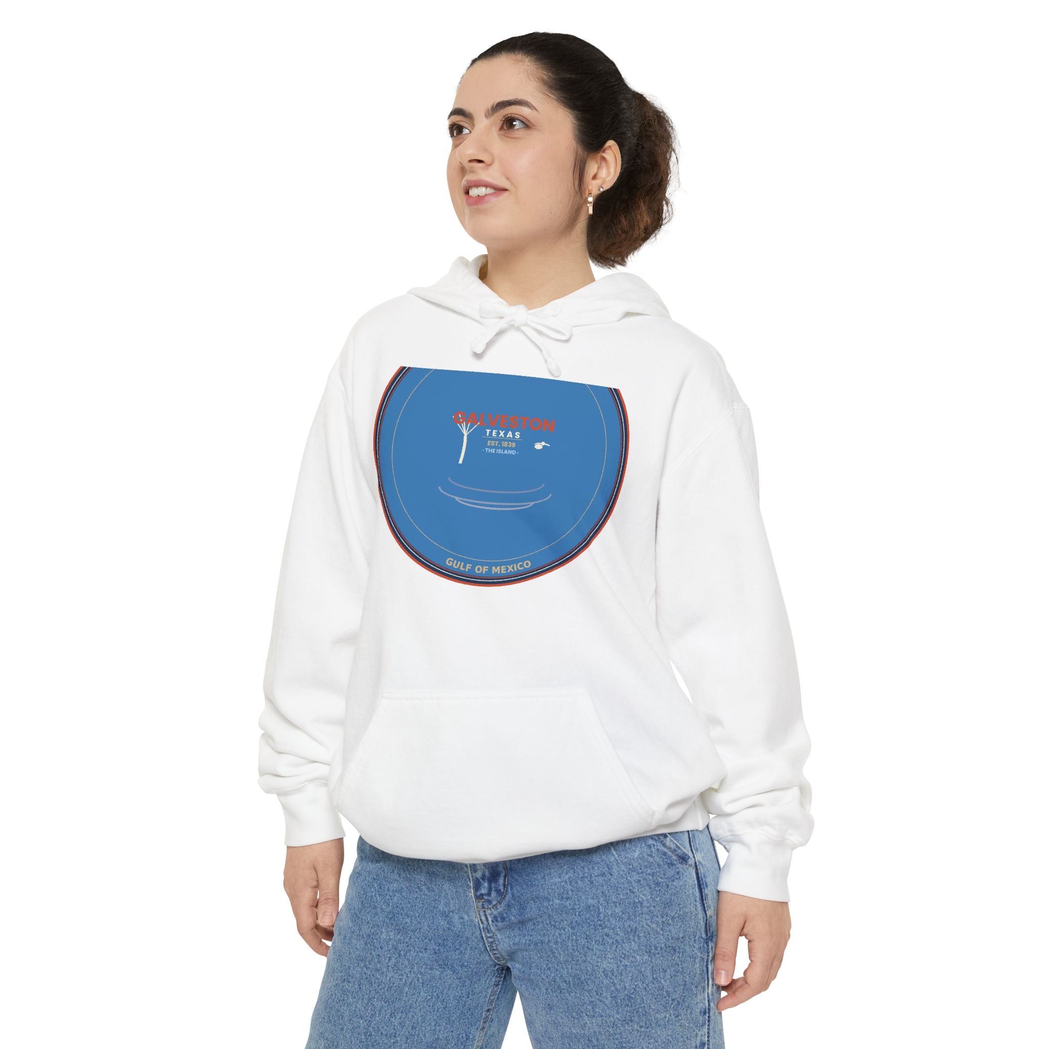 Galveston Texas Hoodie | Vintage Coastal Badge | CC 1567