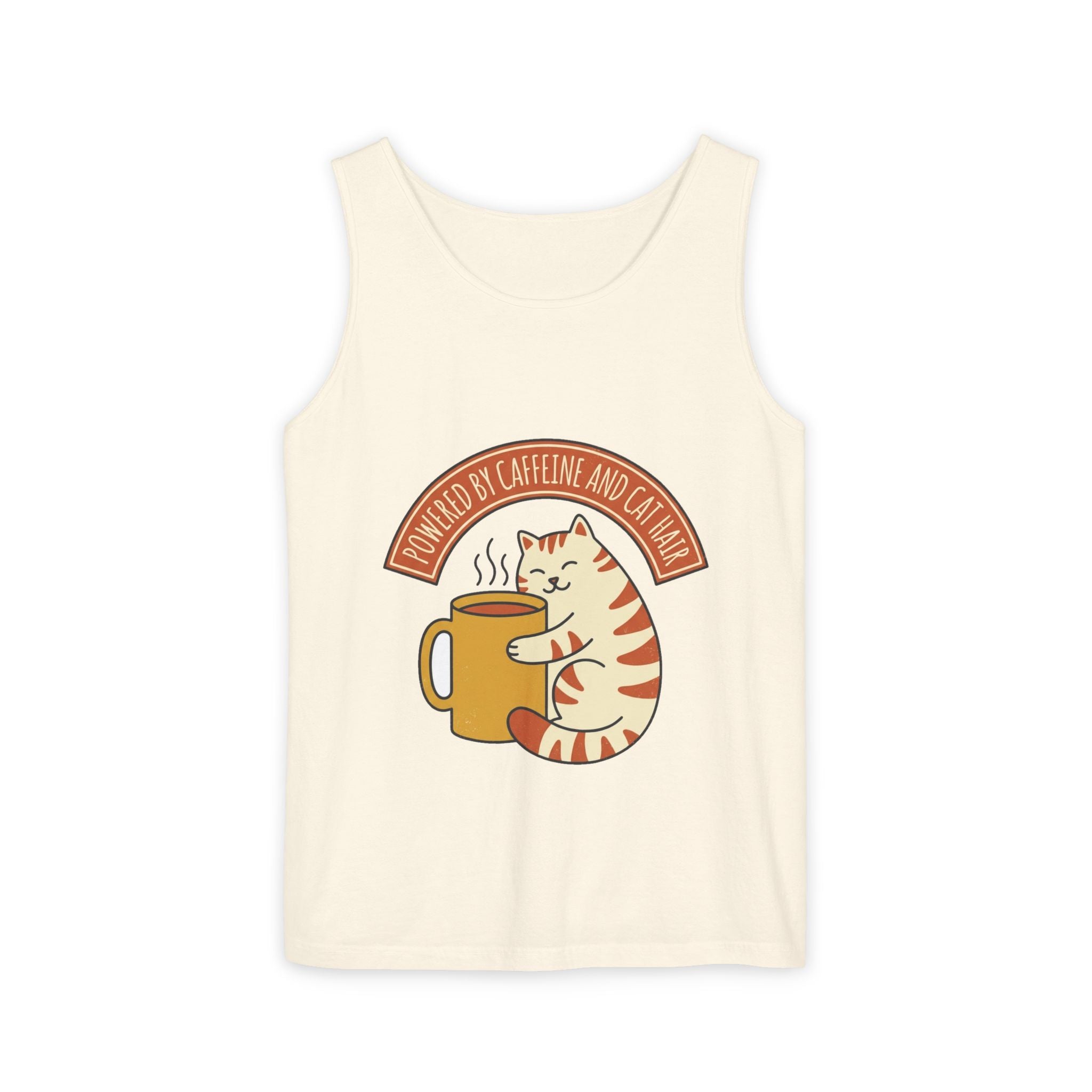 Cat Coffee Powered by Caffeine — Tank Top
