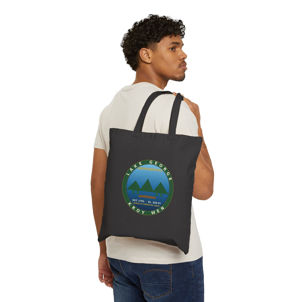 Lake George Adirondacks Badge Tote Bag