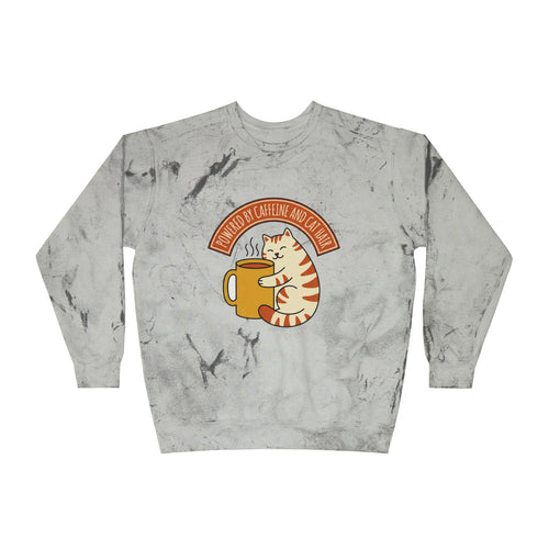 Cat Coffee Powered by Caffeine — Crewneck Sweatshirt