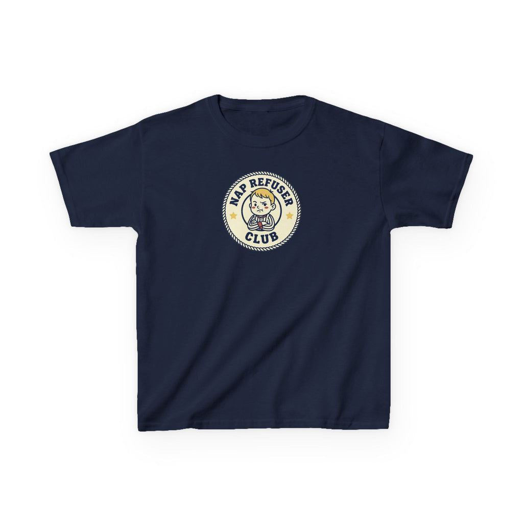 Nap Refuser Club Shirt Funny Toddler Badge Kids Tee