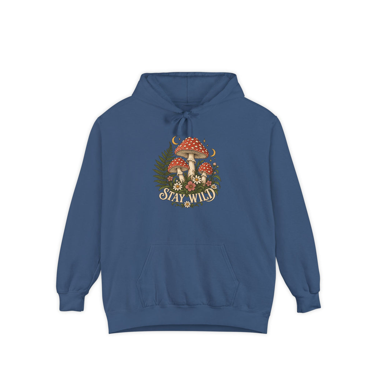 Mushroom Hoodie | Vintage Botanical Toadstool Art | Comfort Colors Garment Dyed